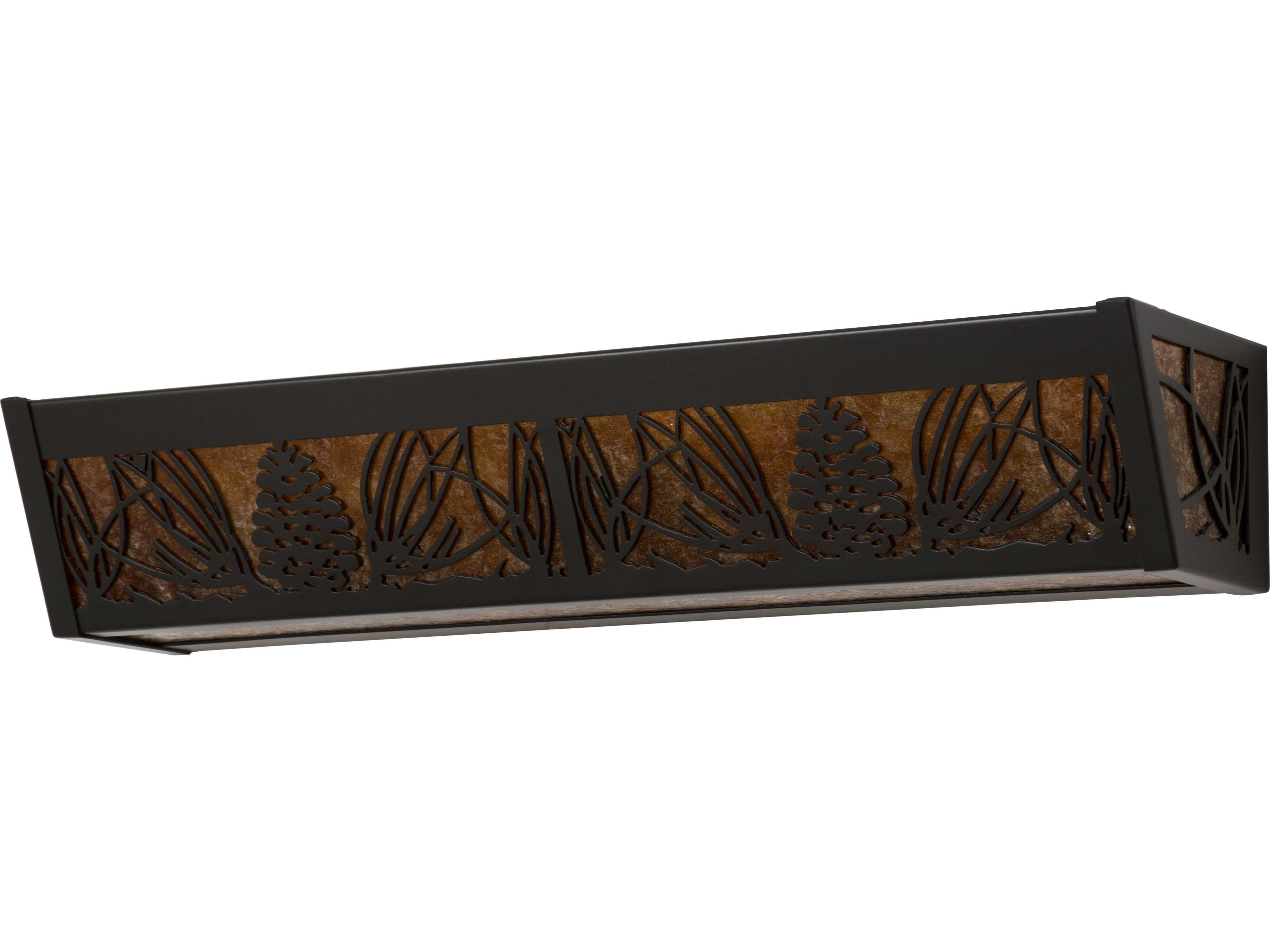 Meyda Mountain Pine Timeless Bronze amber Wall Sconce