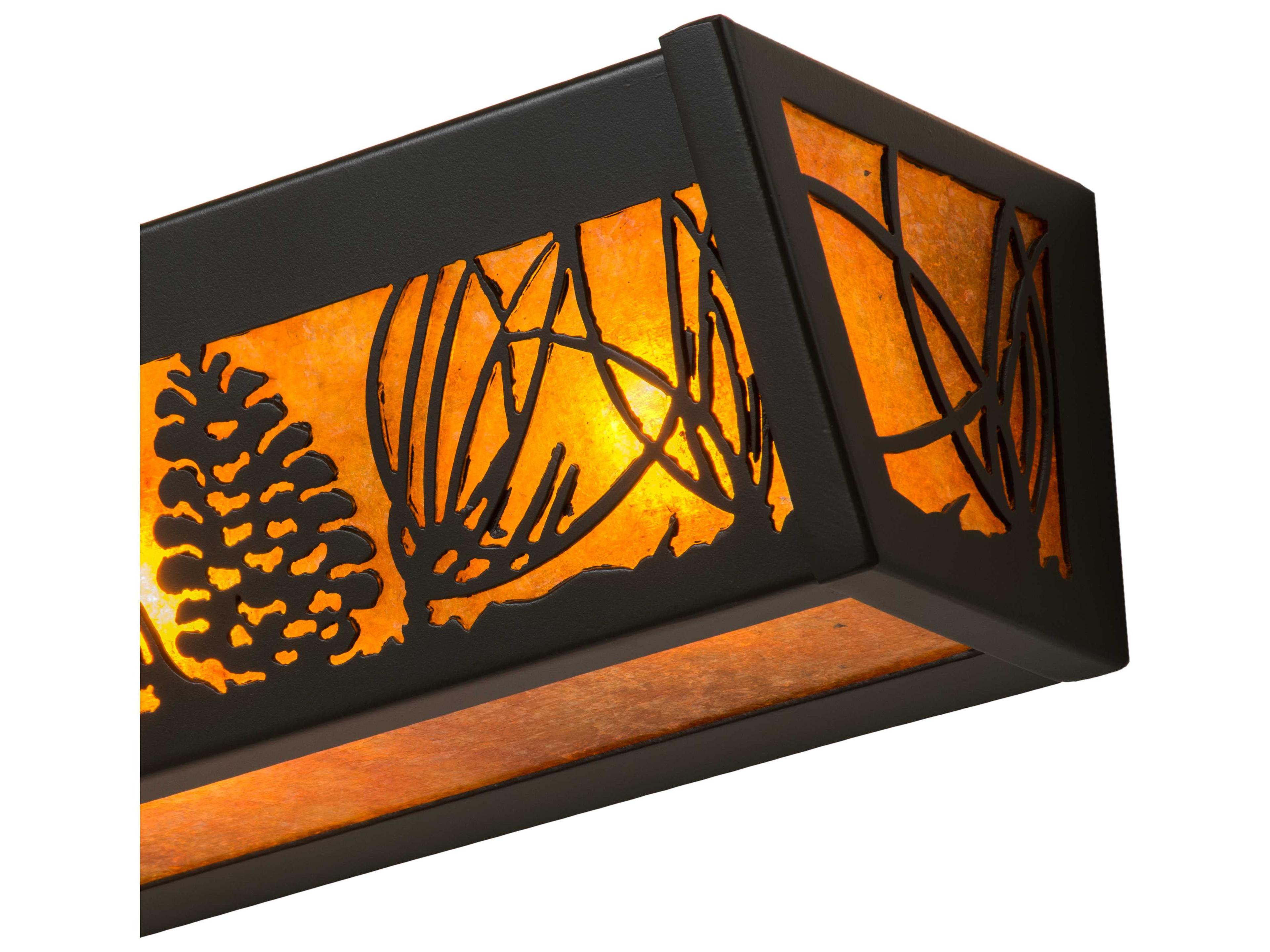 Meyda Mountain Pine Timeless Bronze amber Wall Sconce