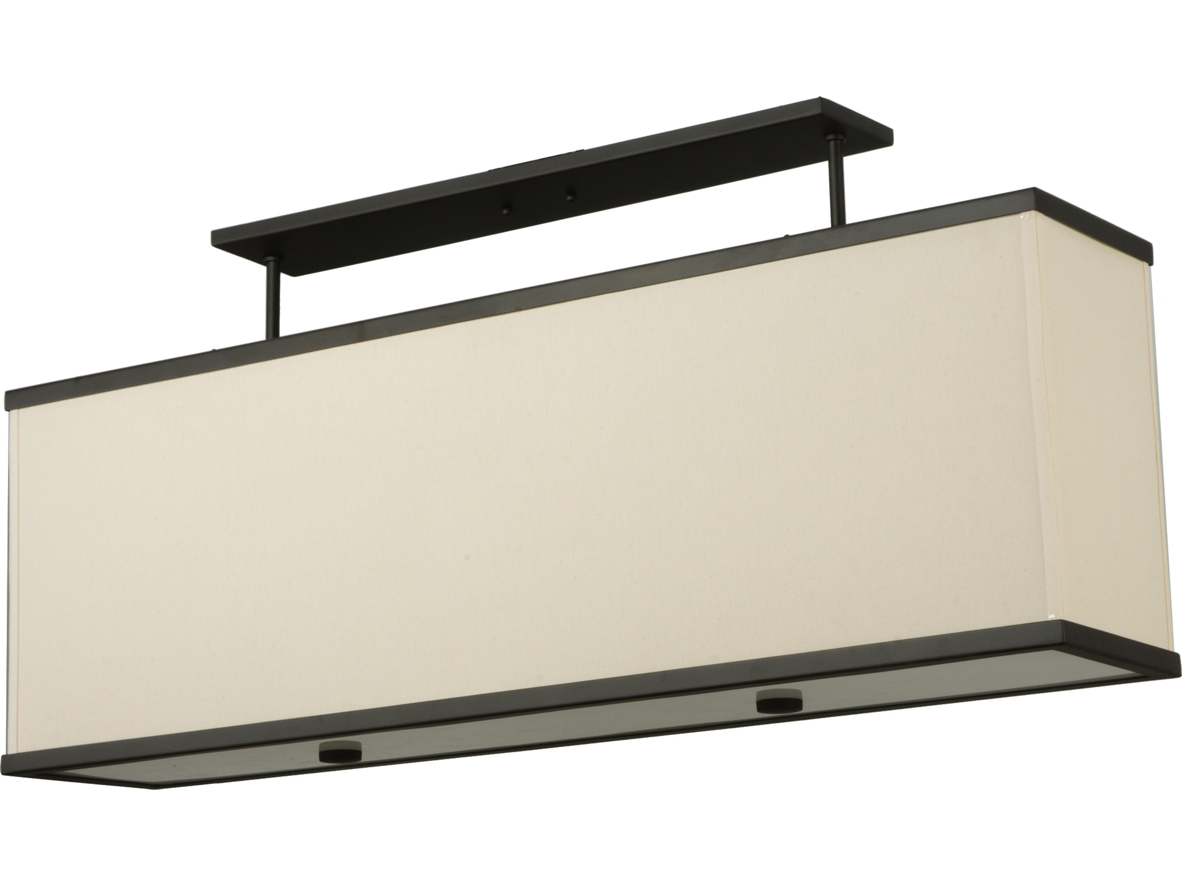 Meyda Quadrato 5-Light Oil Rubbed Bronze Off White Island Pendant