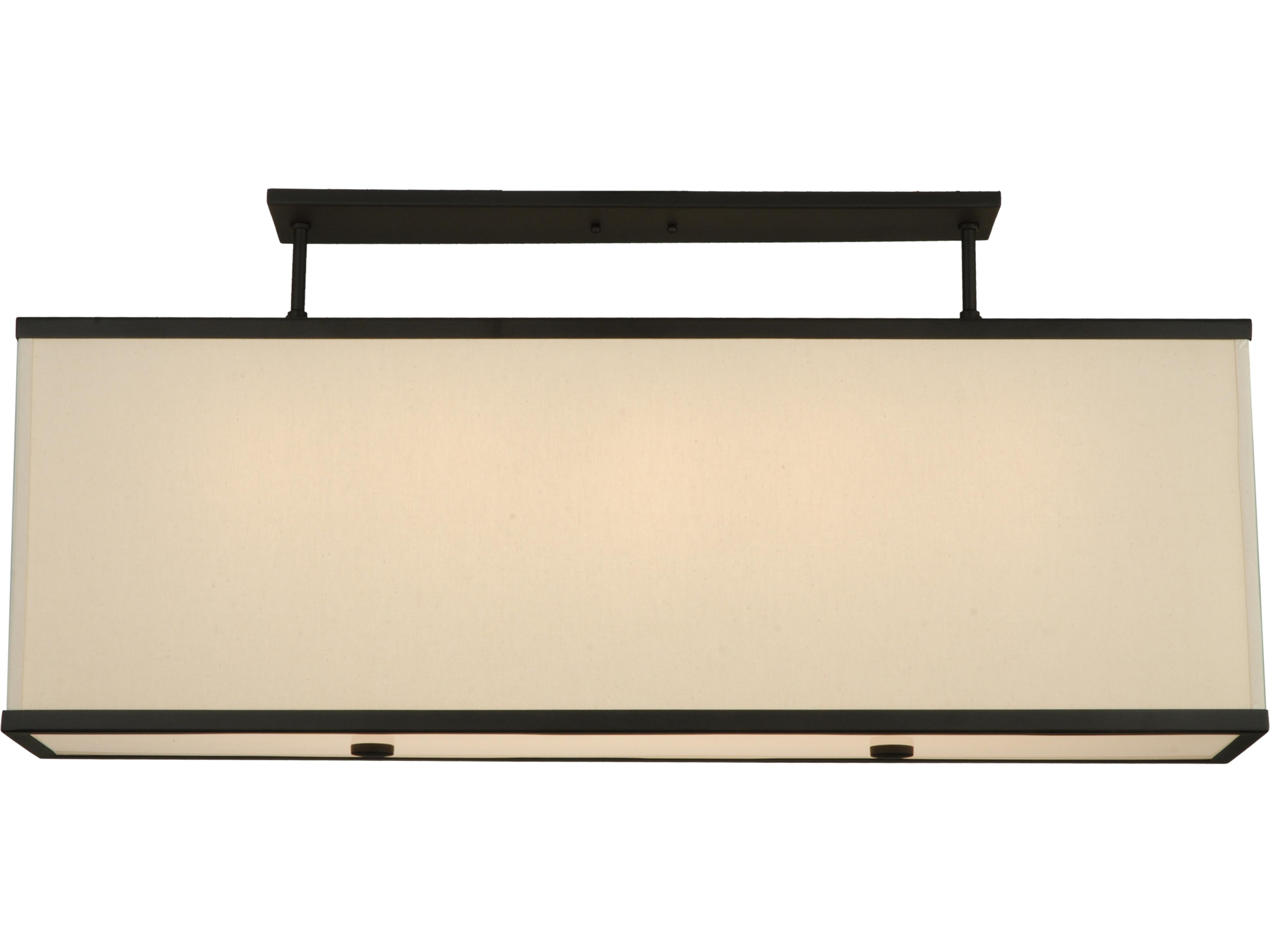 Meyda Quadrato 5-Light Oil Rubbed Bronze Off White Island Pendant