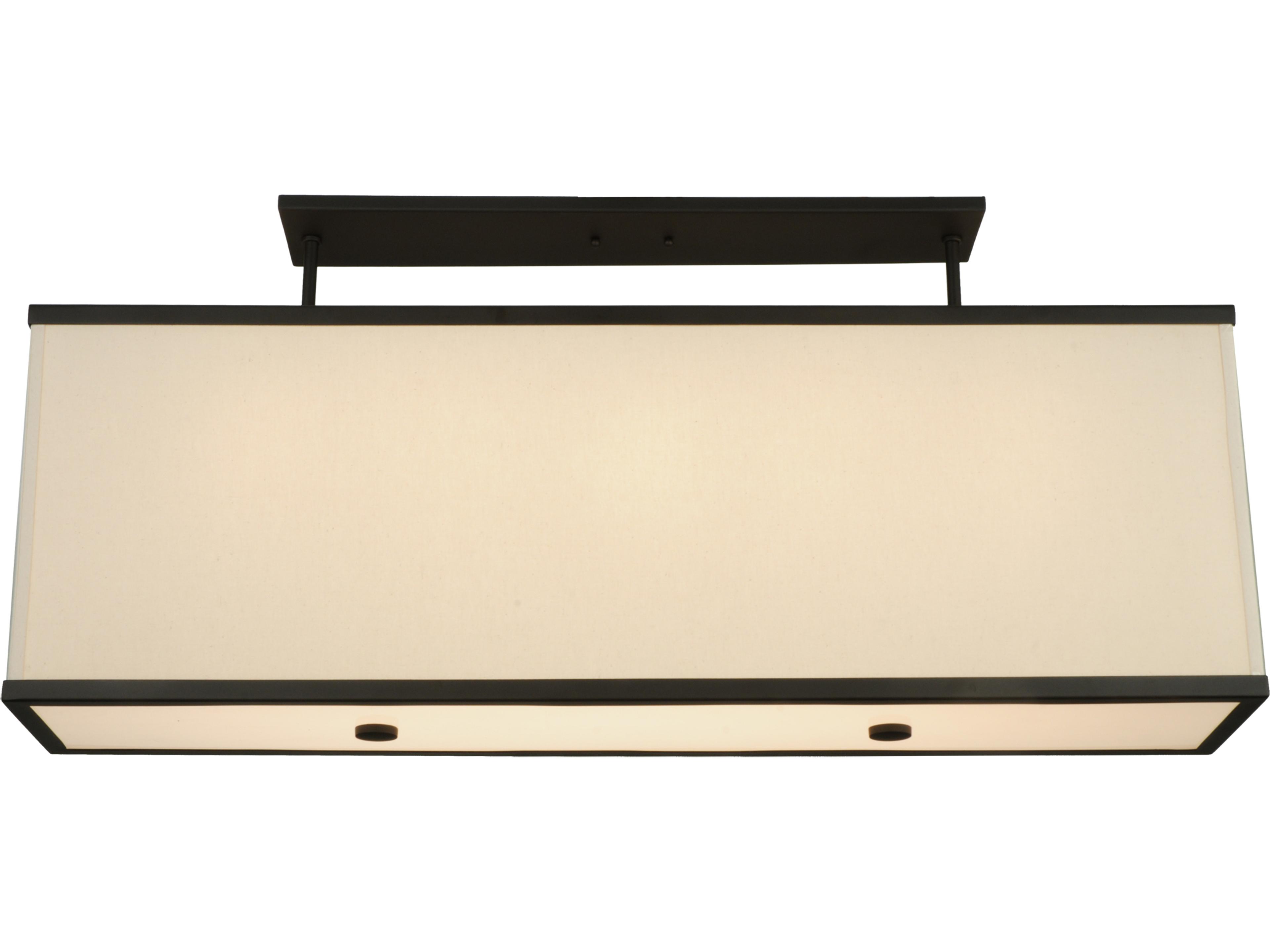 Meyda Quadrato 5-Light Oil Rubbed Bronze Off White Island Pendant