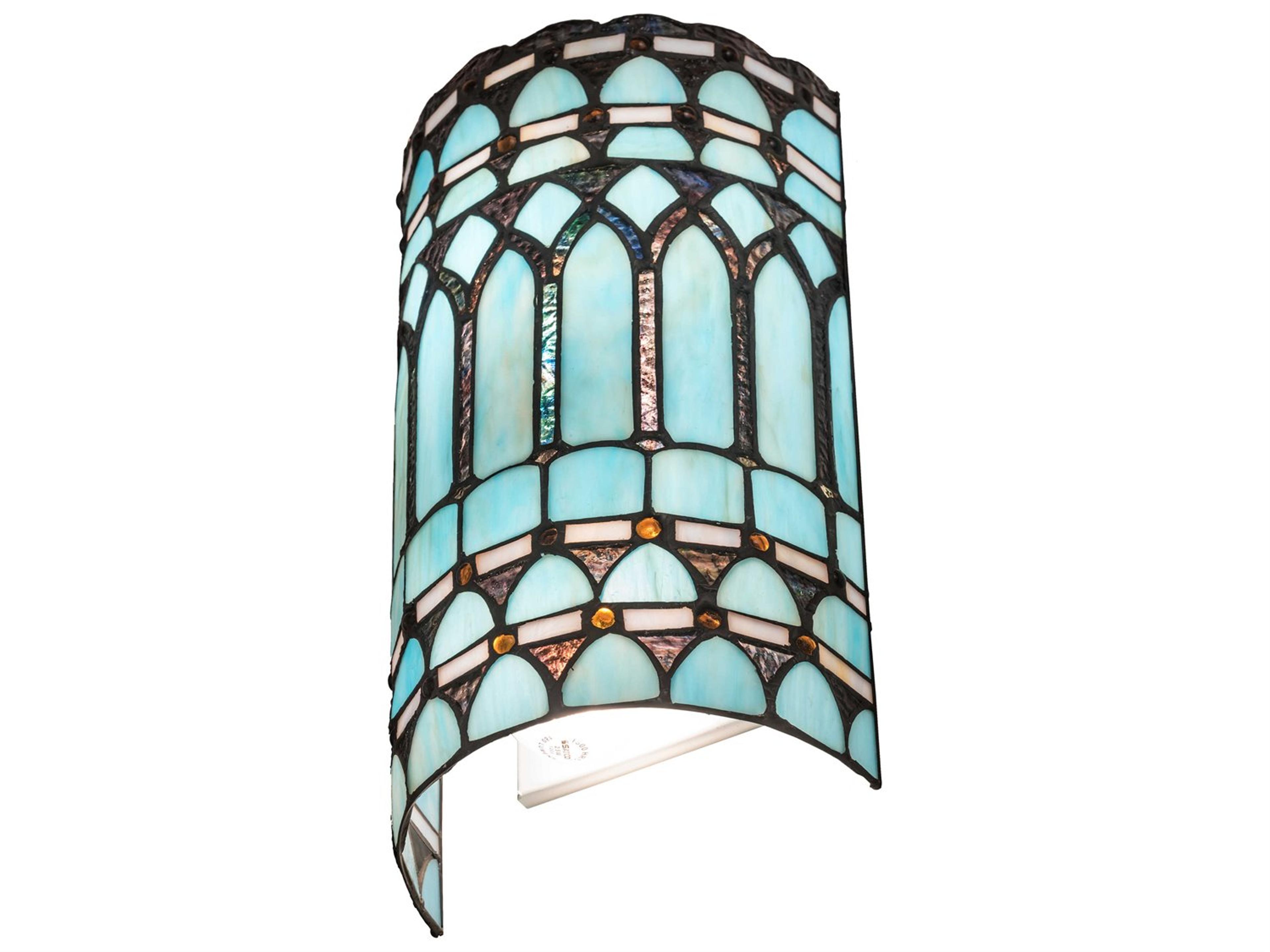 Meyda Tiffany 2-Light Black Glass Wall Sconce