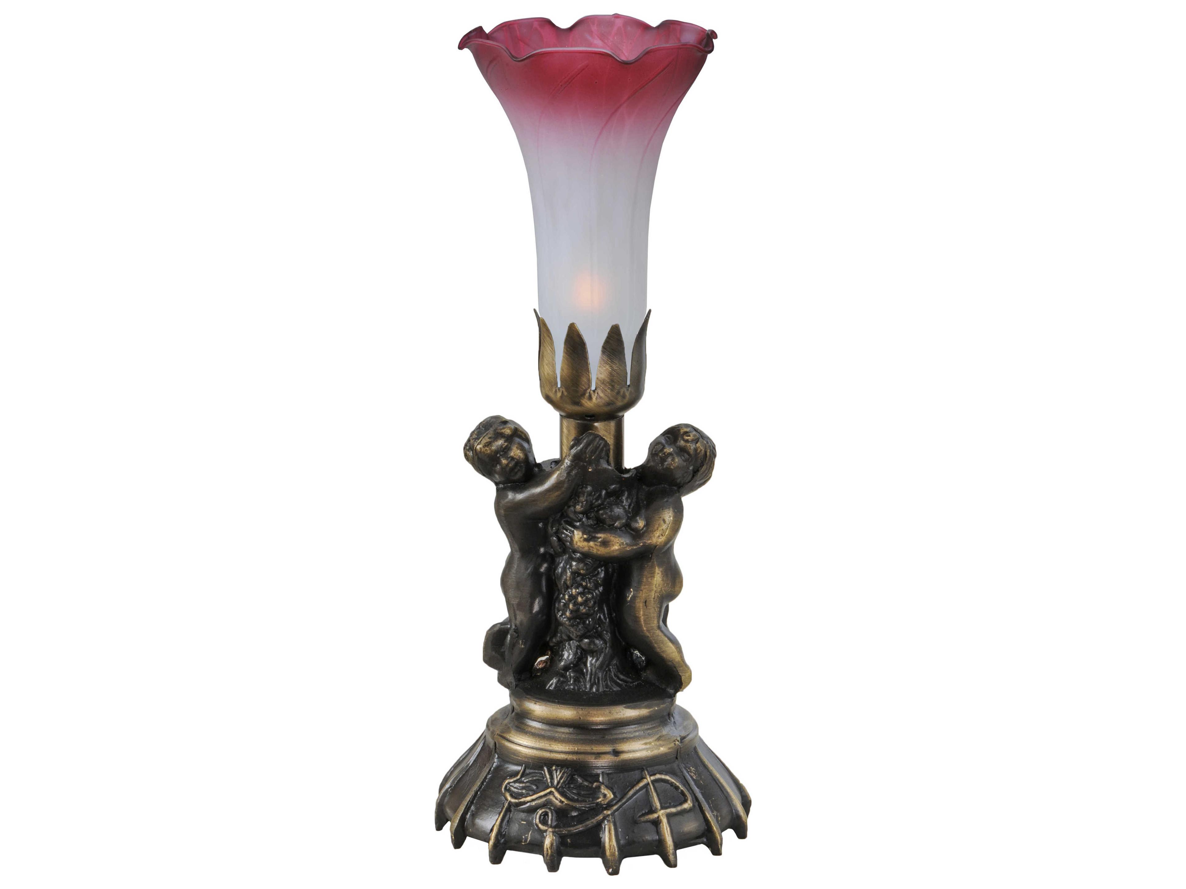 Pink/white Pink/White Pink White Brass Traditional Table Lamp