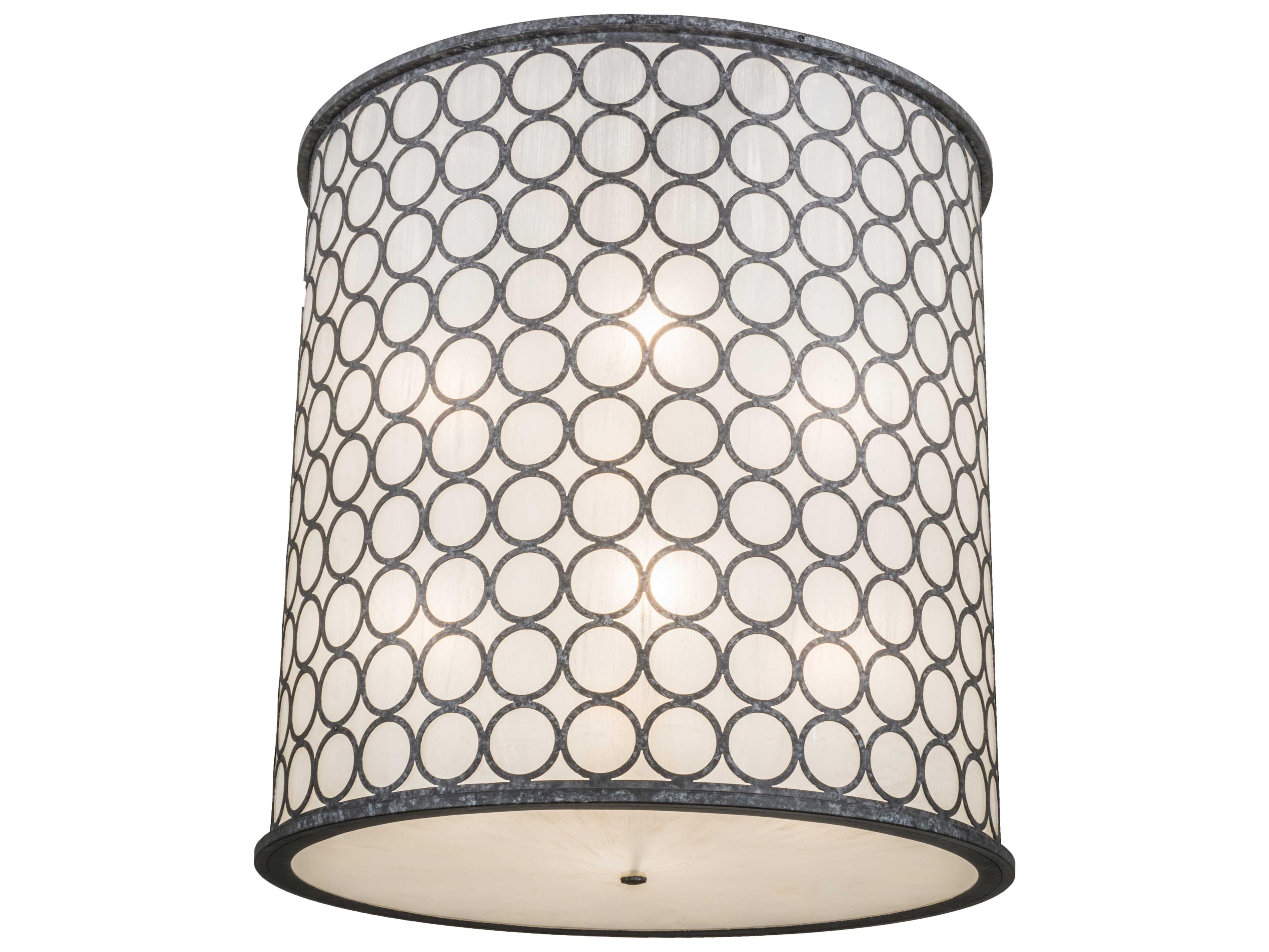 Meyda 8-Light Graphite Pewter Drum Pendant