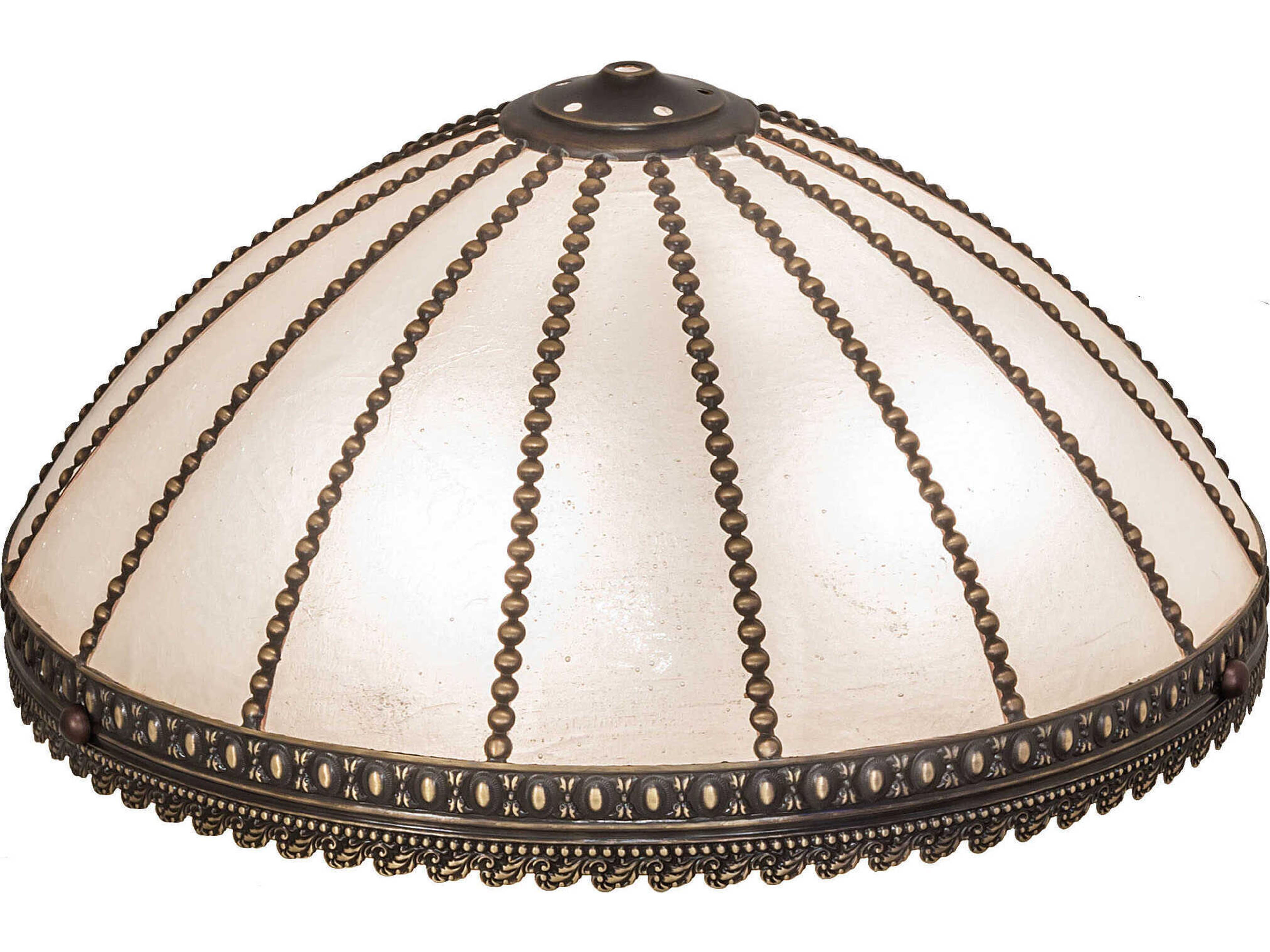 White 20" Gothic Bent Glass Shade