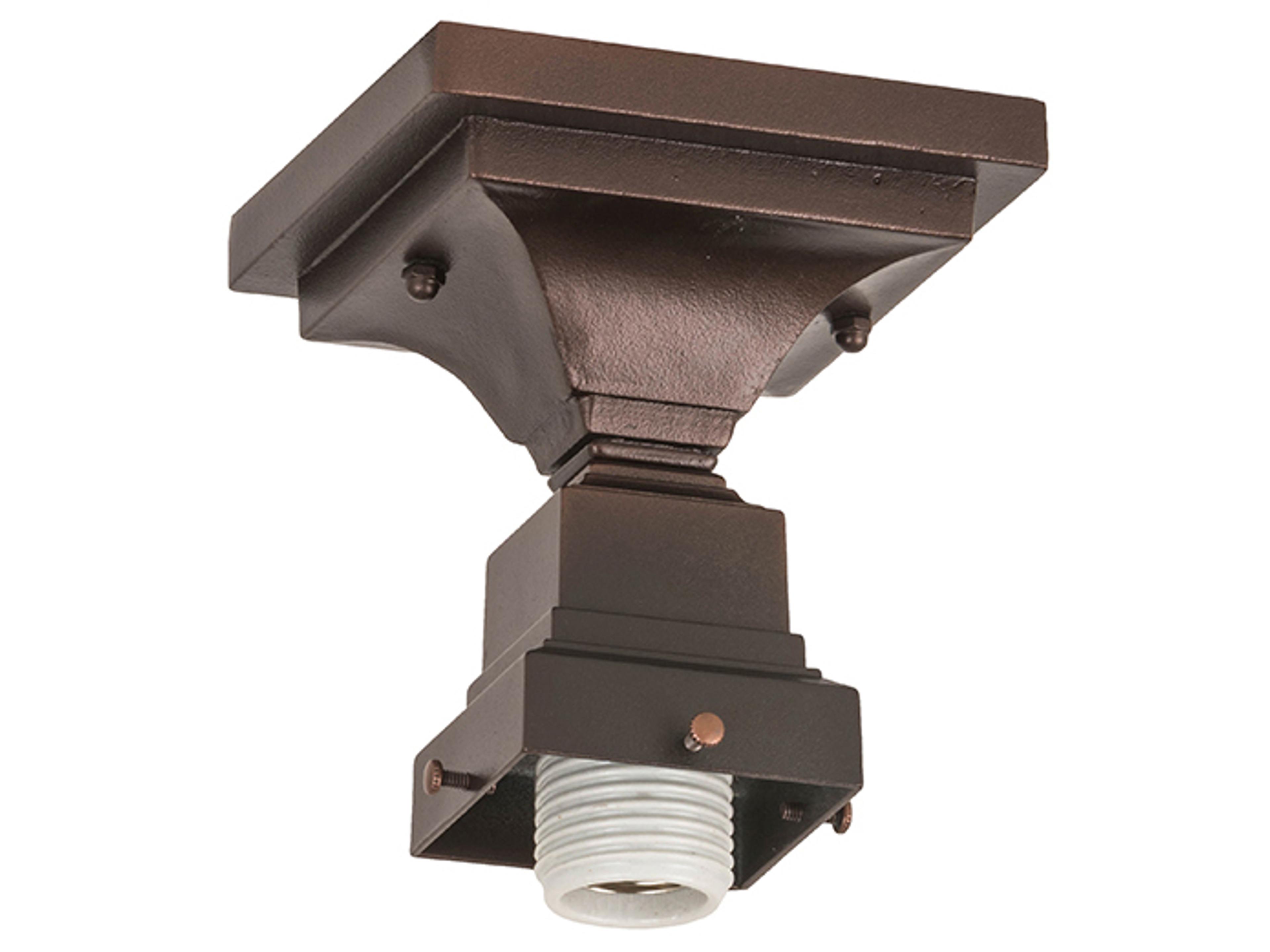 1-Light Mahogany Bronze Flush Mount