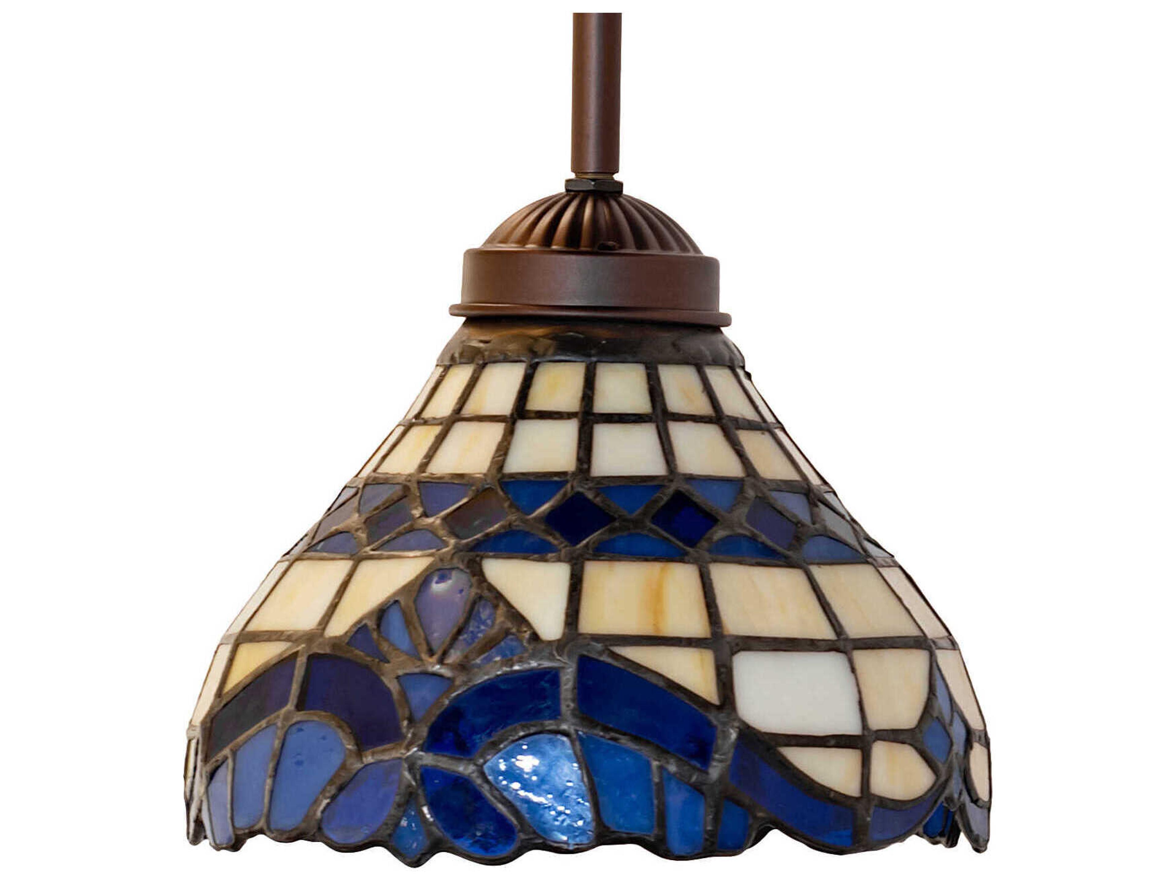 Meyda Baroque 1-Light Mahogany Bronze Bell Mini Pendant