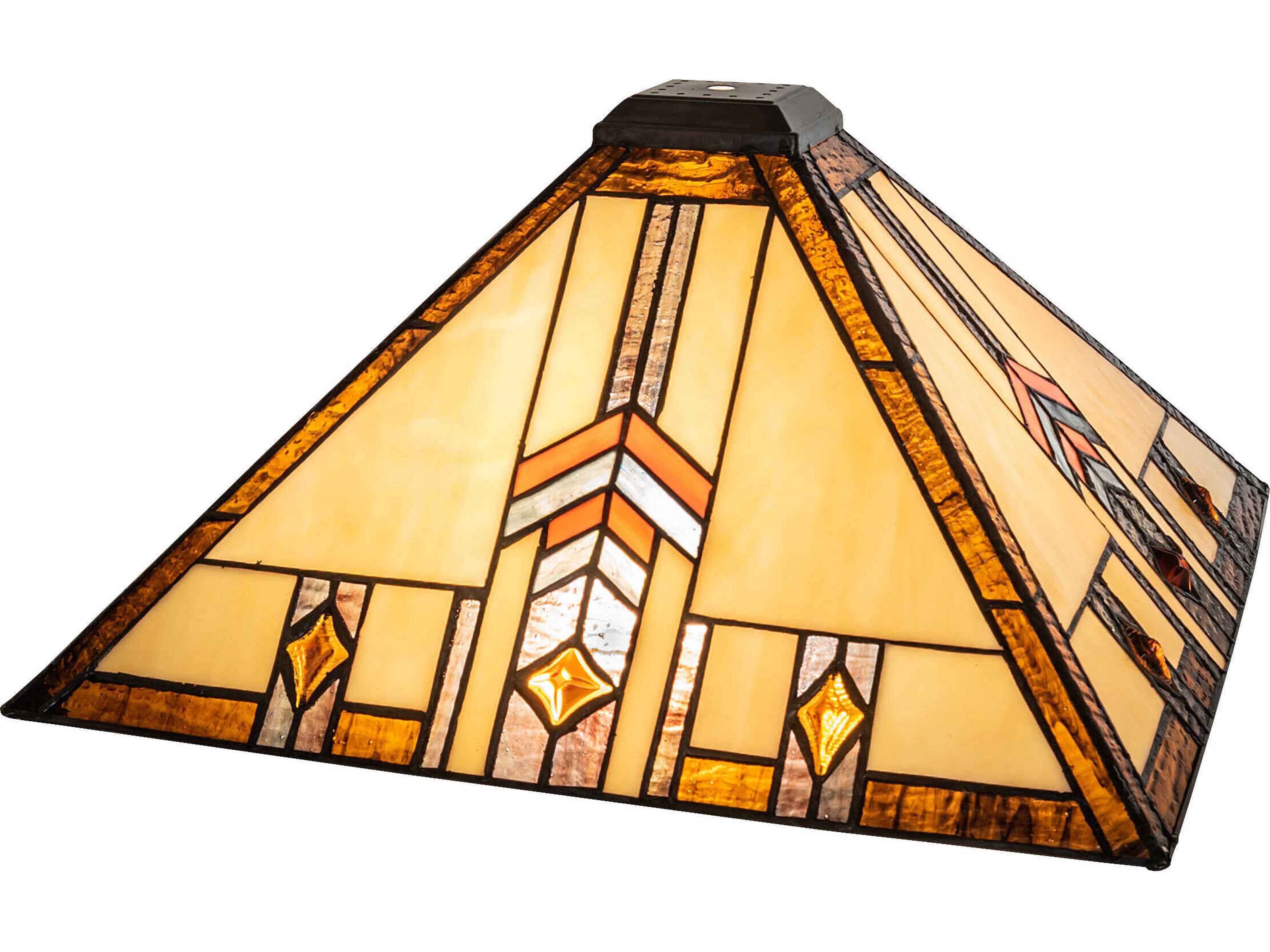 Coral / Beige 23" Prairie Wheat Harvest Shade