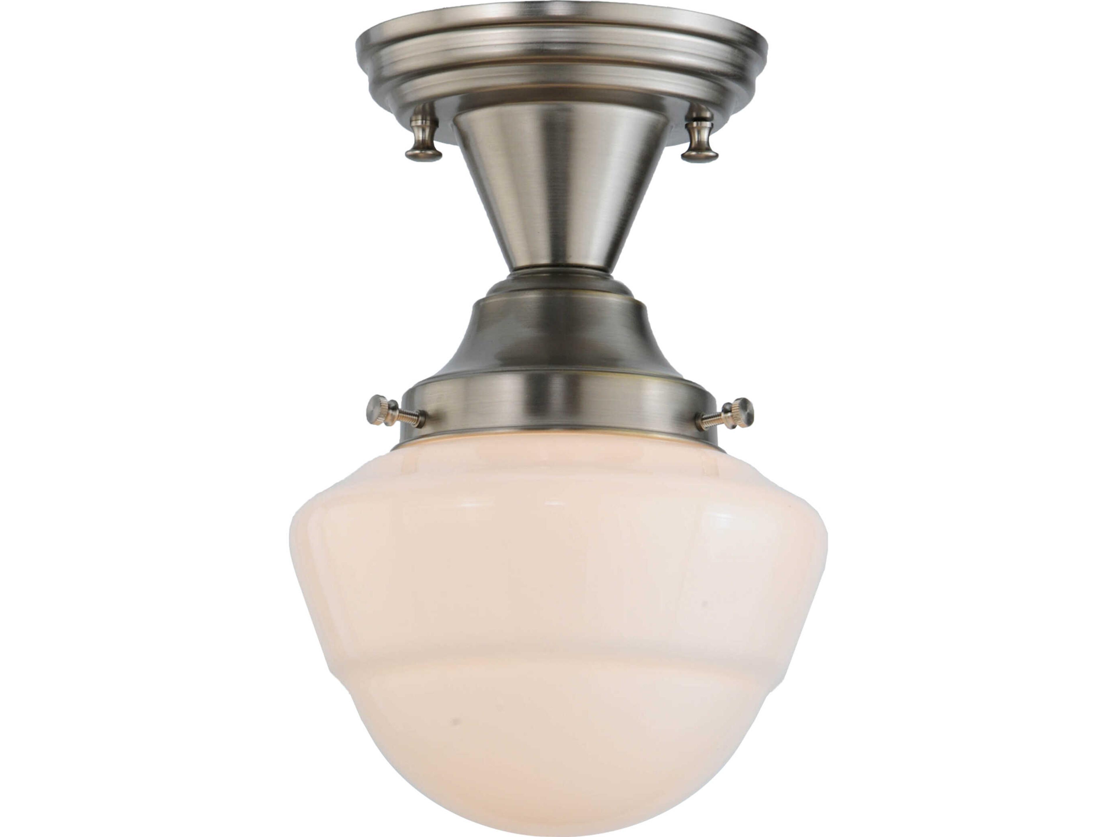 Revival 1-Light Gray Glass Traditional Semi Flush Mount
