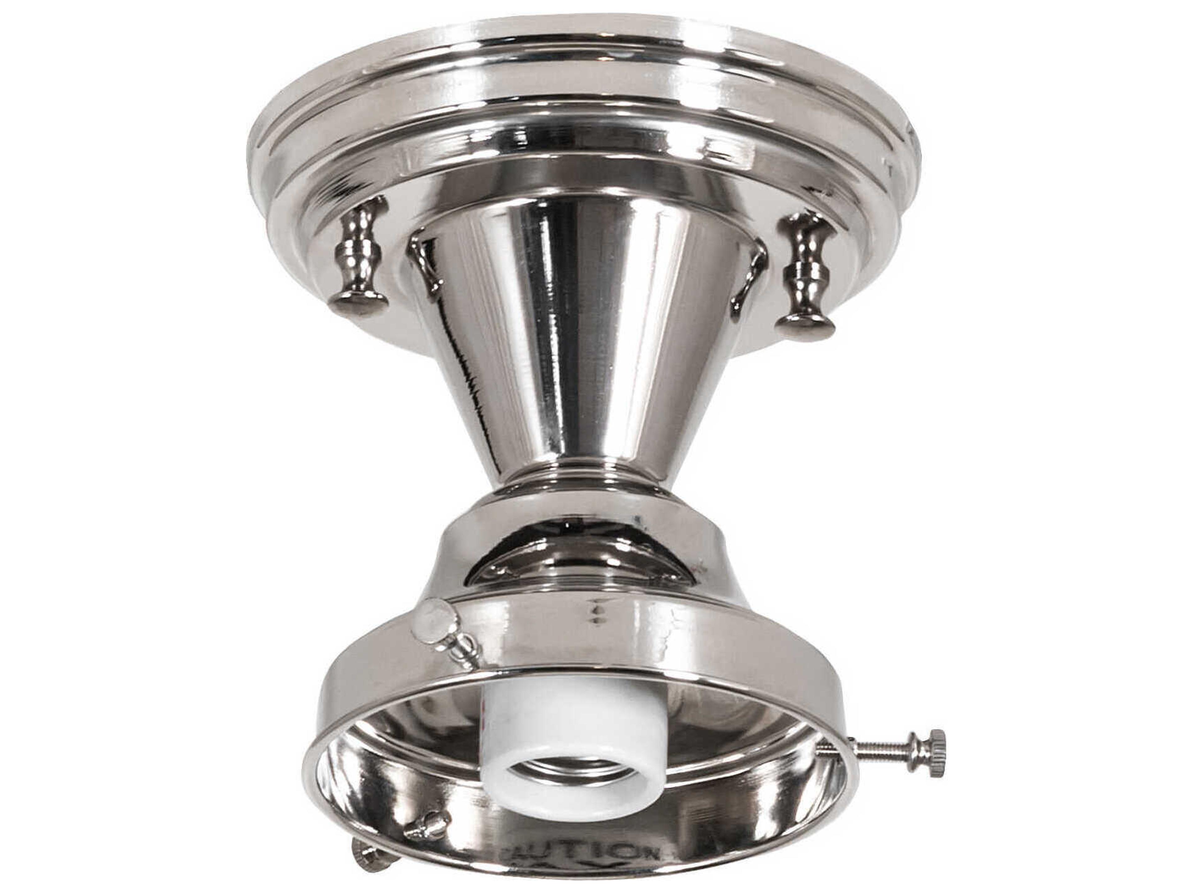 Revival 1-Light Polished Nickel Flush Mount