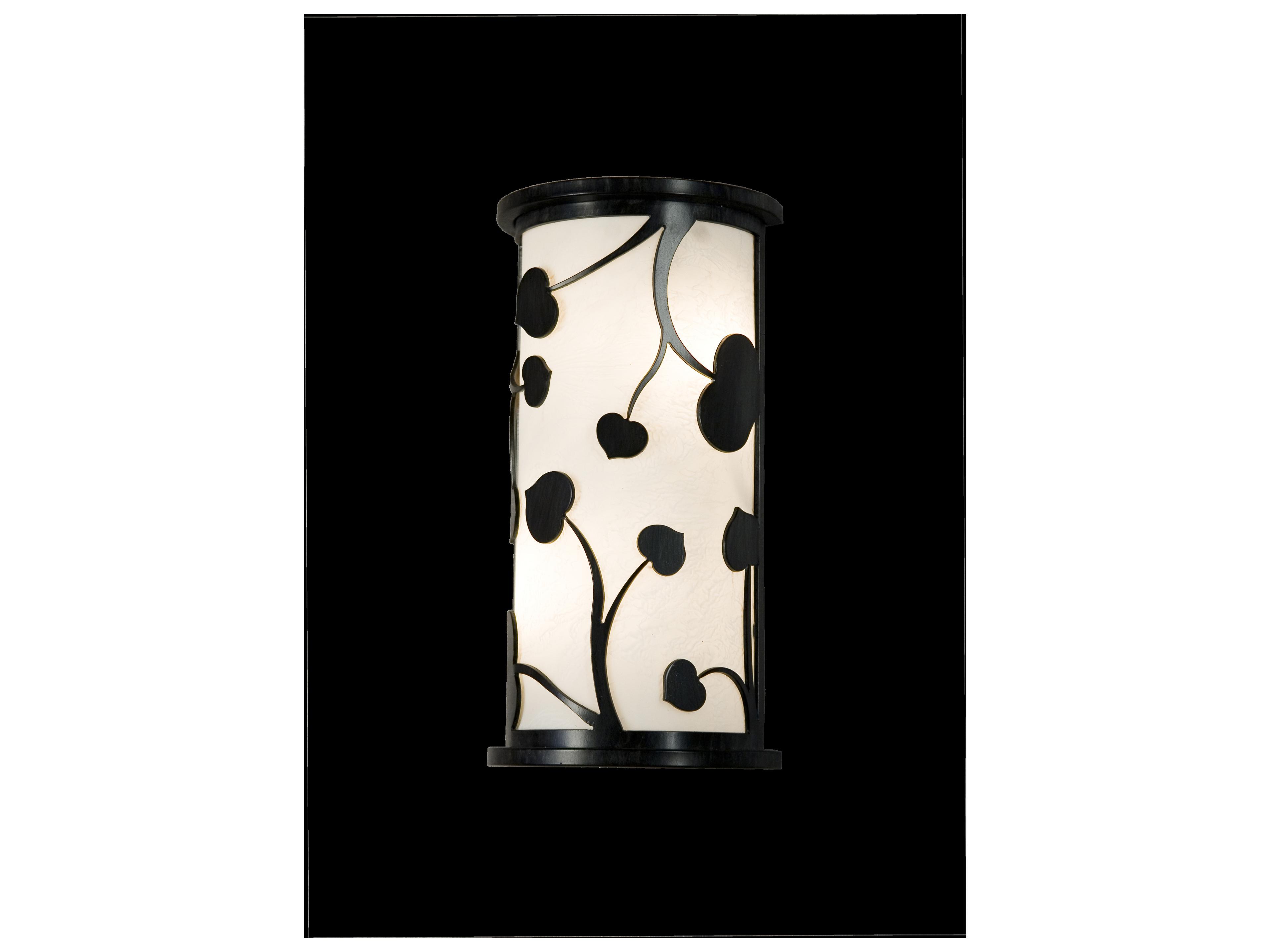 Meyda Spades 2-Light Black Wall Sconce
