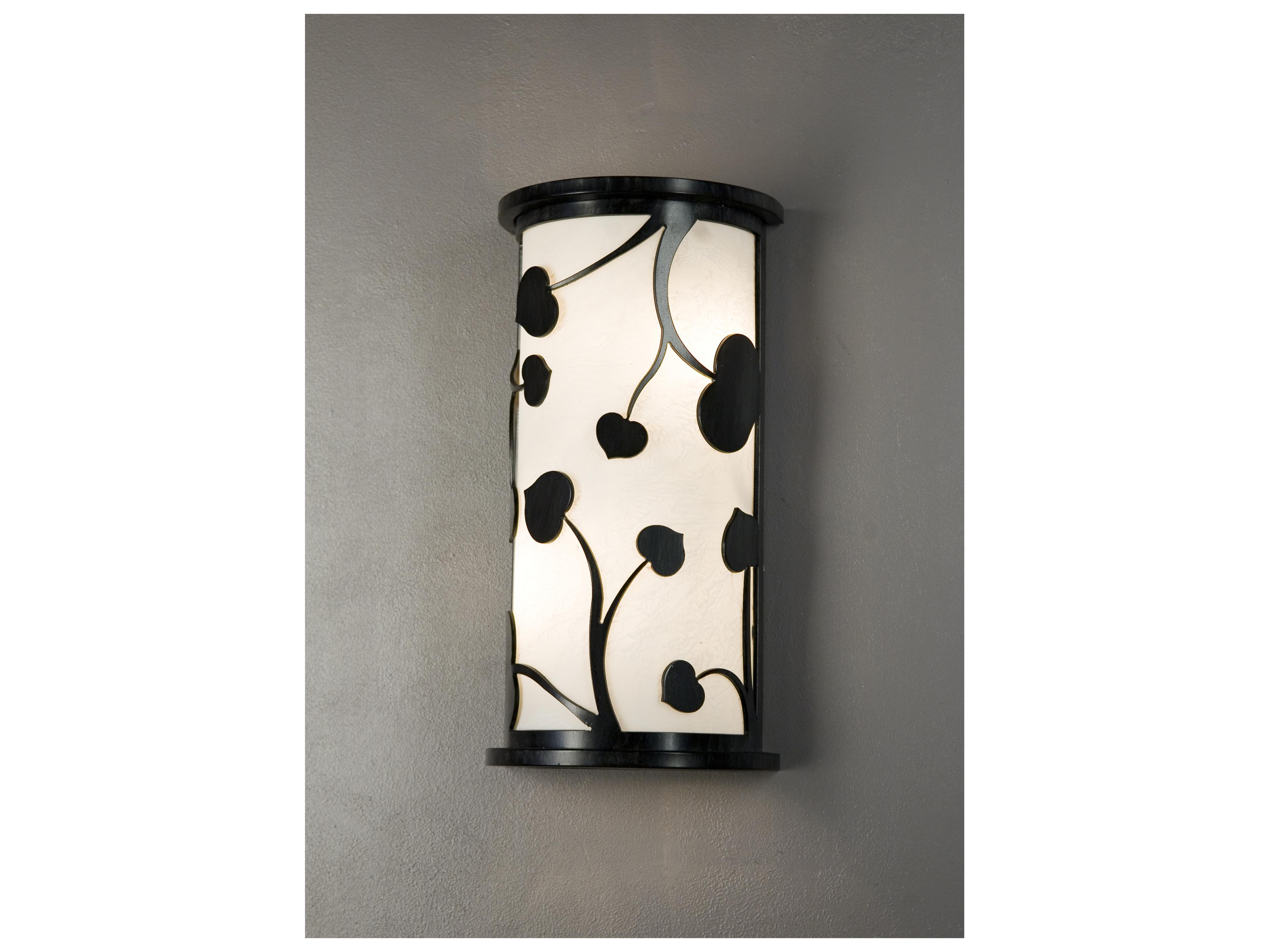 Meyda Spades 2-Light Black Wall Sconce