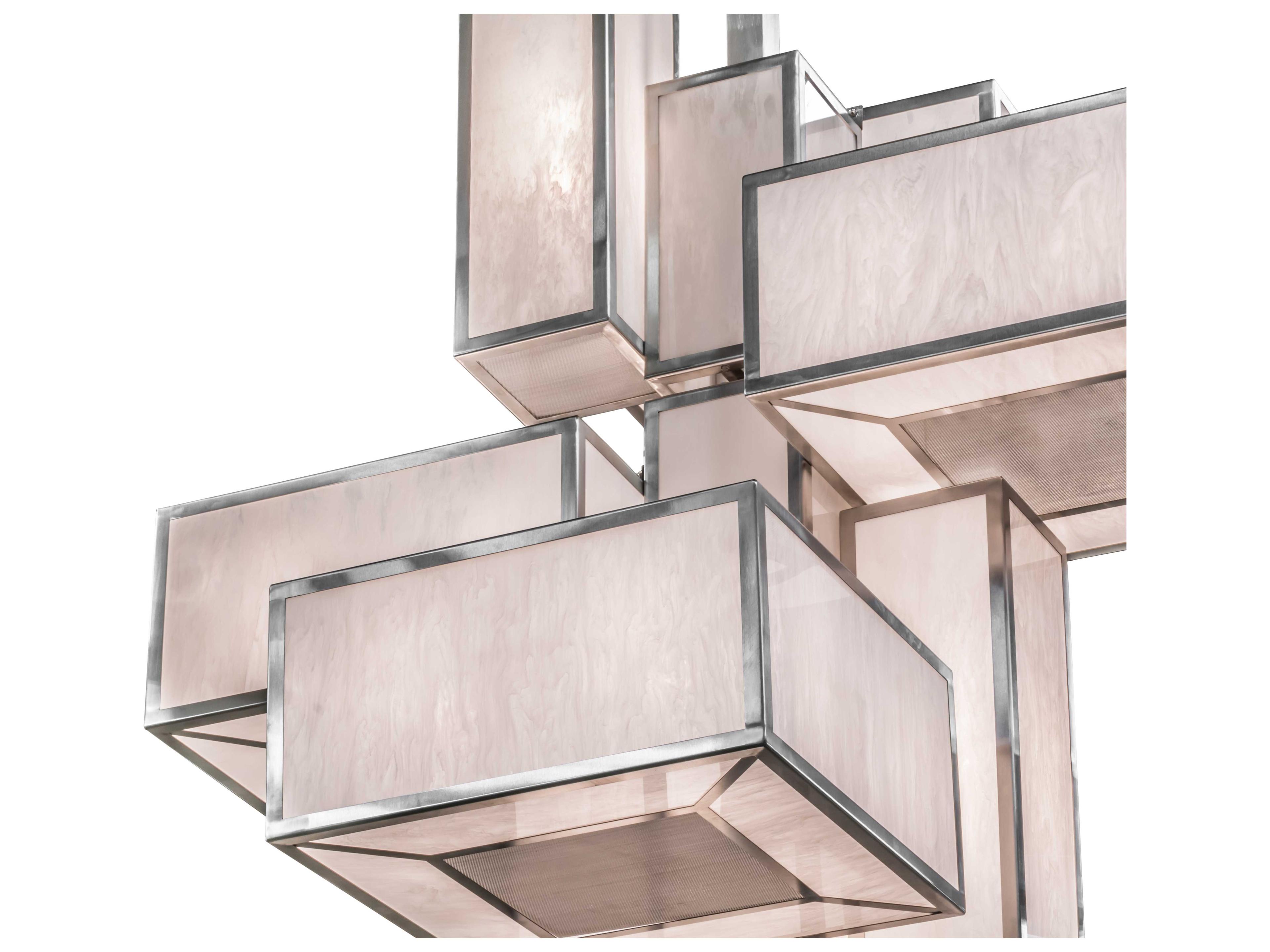 Meyda Kiska 24-Light Brushed Stainless Steel Geometric Pendant