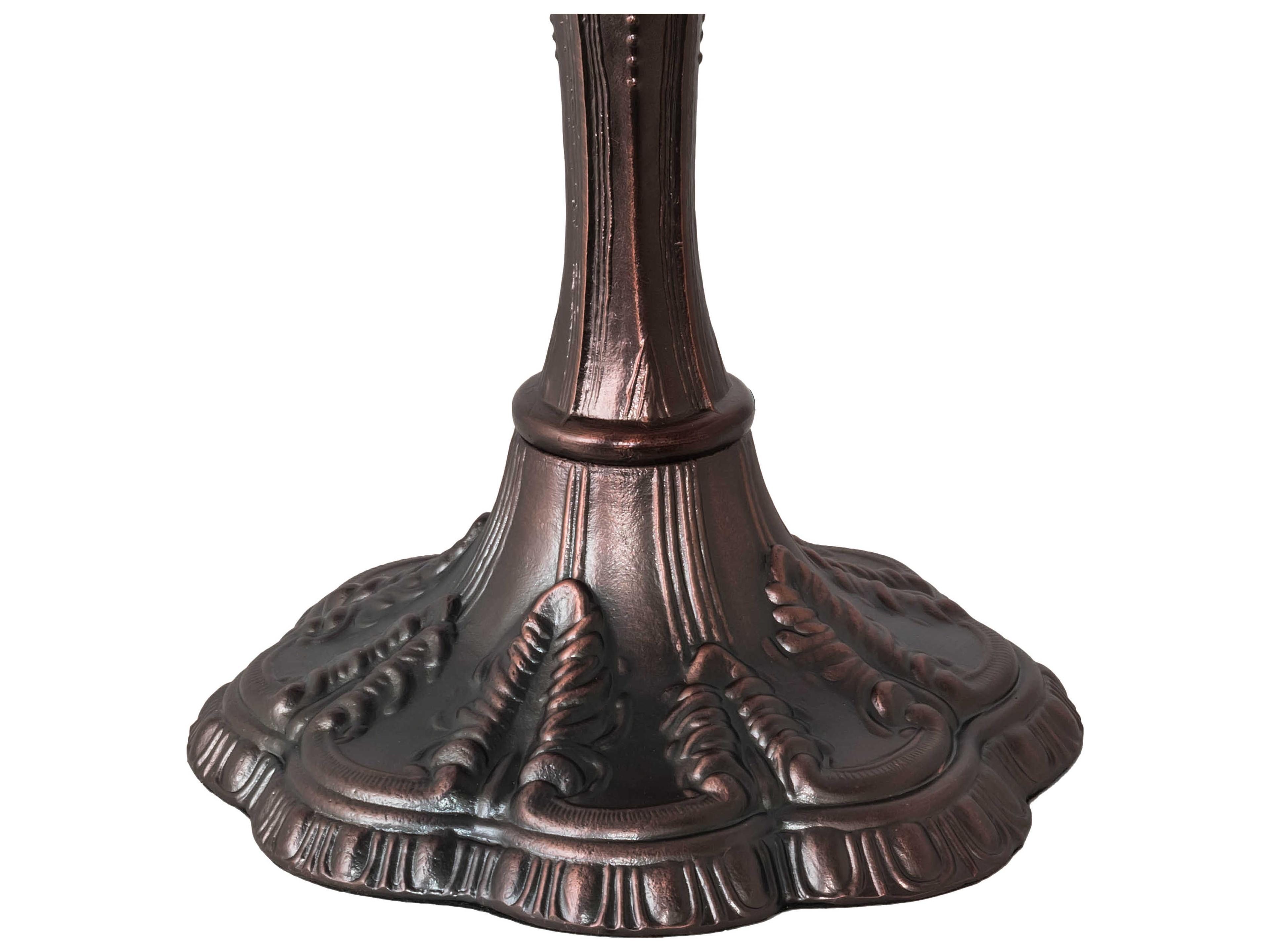 Meyda Tiffany Fishscale Glass Mahogany Bronze Buffet Lamp