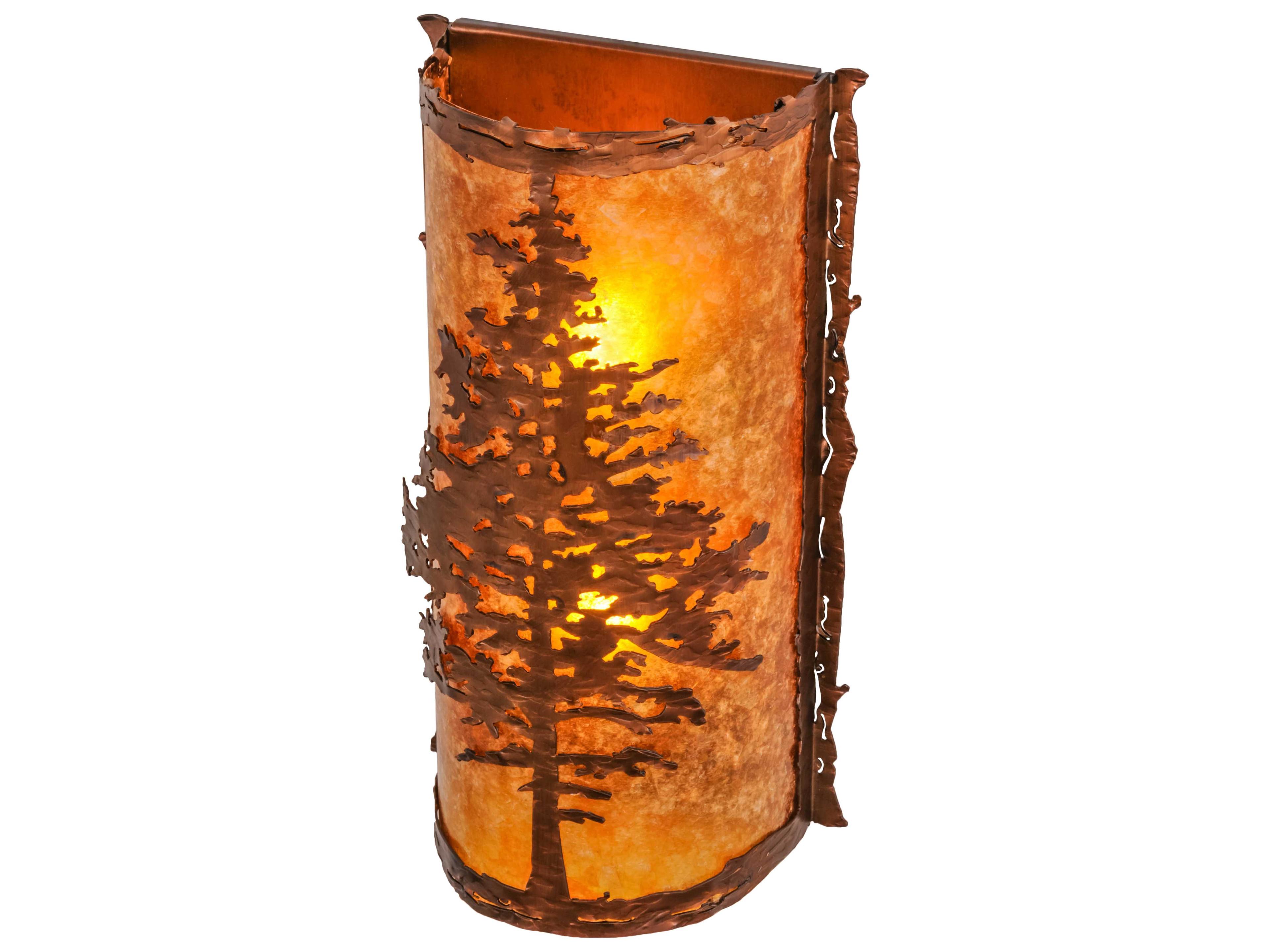 Meyda Tamarack Vintage Copper amber Wall Sconce