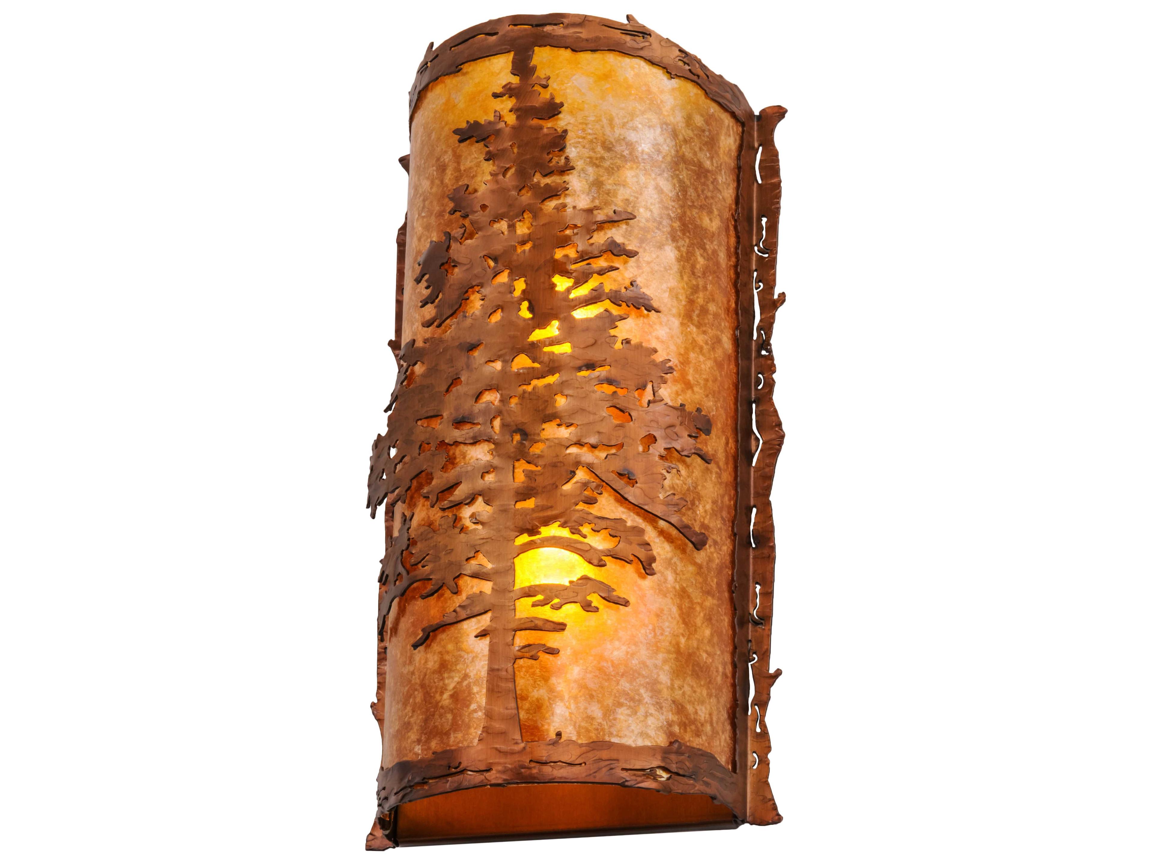 Meyda Tamarack Vintage Copper amber Wall Sconce