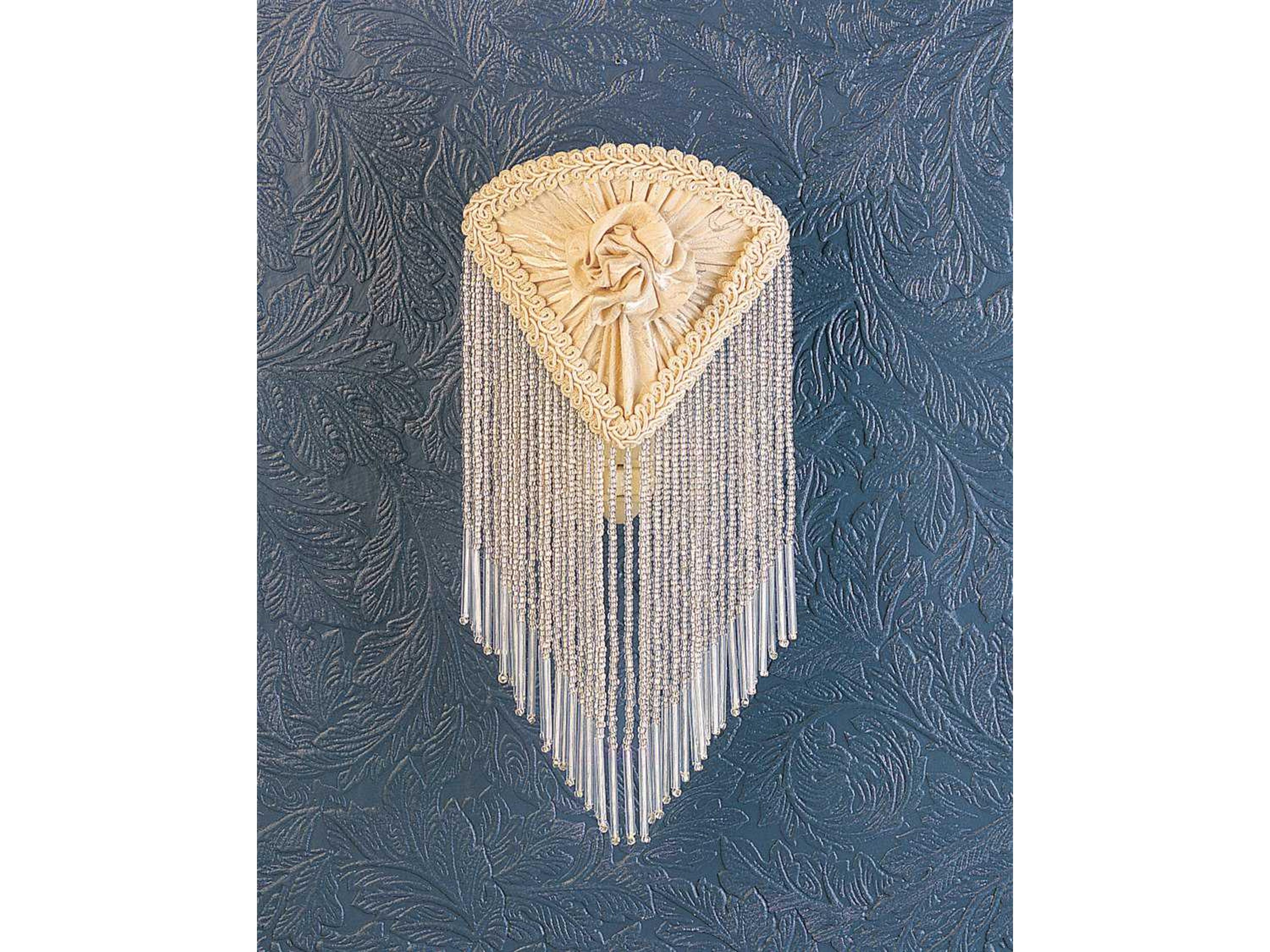 Fabric And Fringe & 1-Light Ivory ivory White Wall Sconce