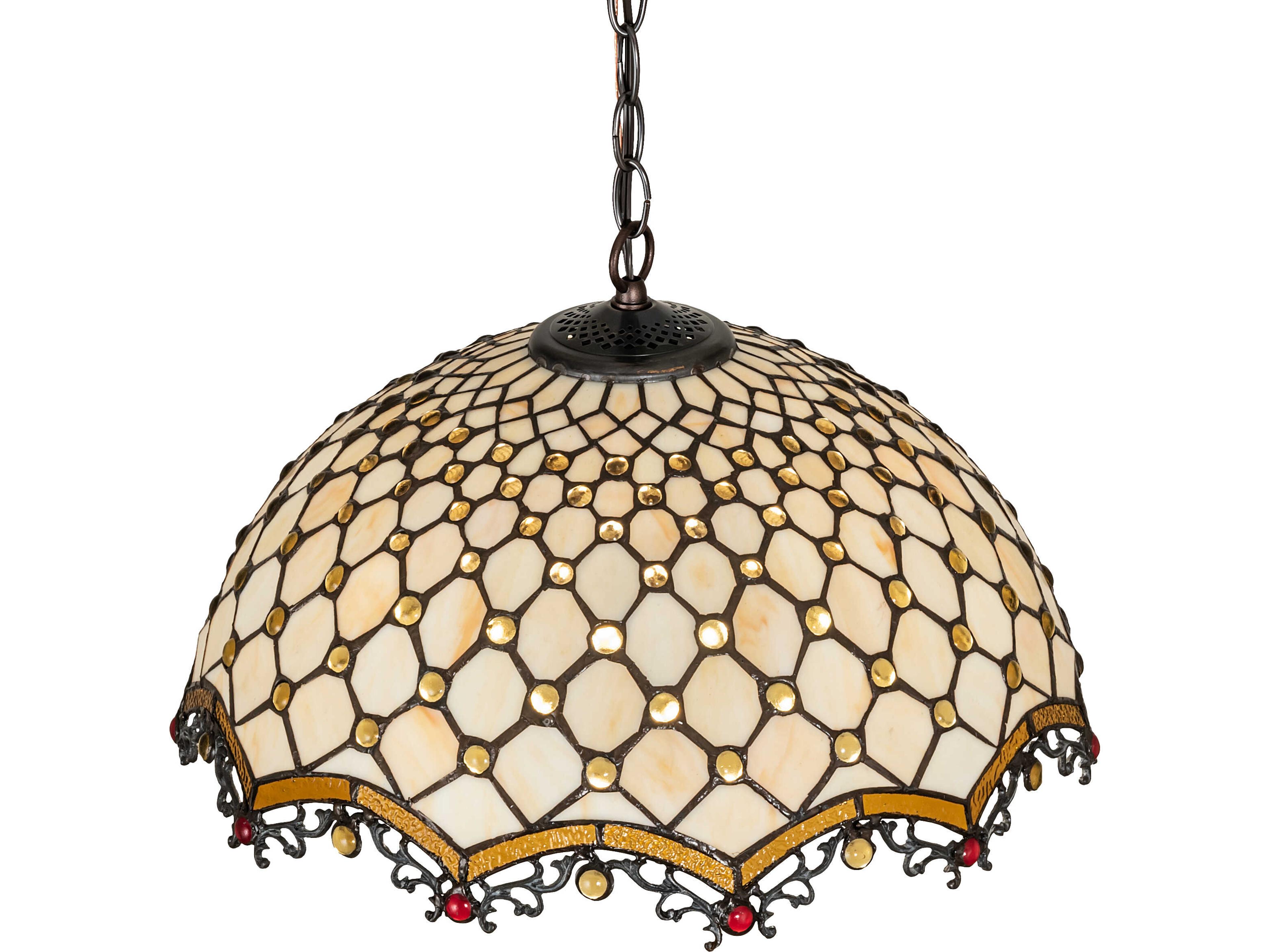 Meyda Diamond And Jewel & 3-Light Bronze Traditional Pendant