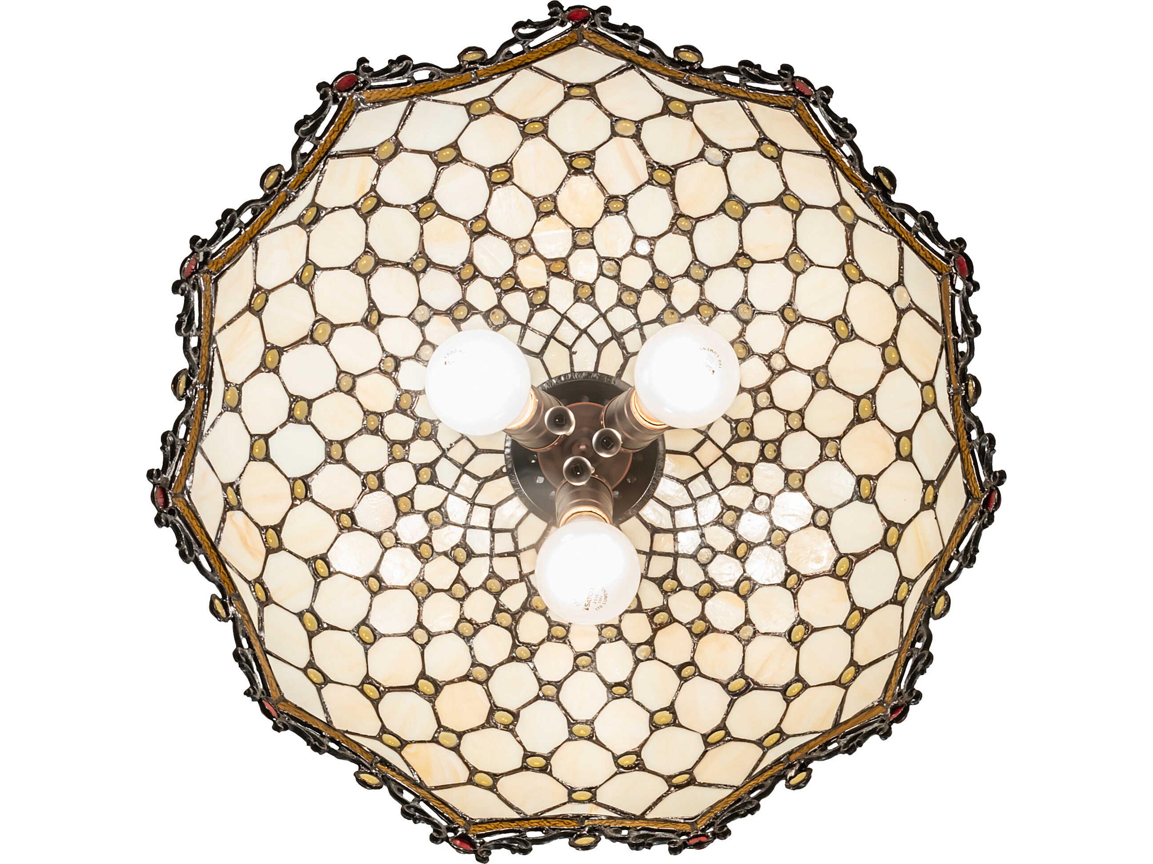 Meyda Diamond And Jewel & 3-Light Bronze Traditional Pendant