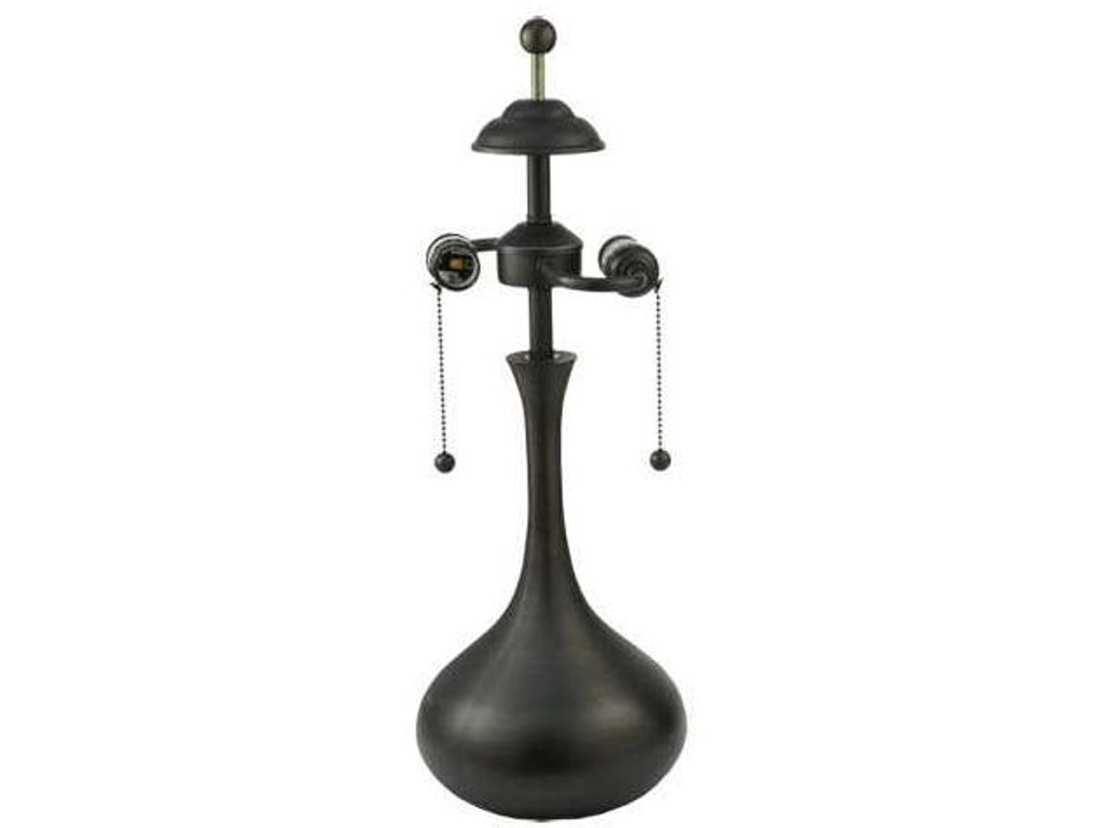 Teardrop Craftsman Brown 2-Light Table Lamp