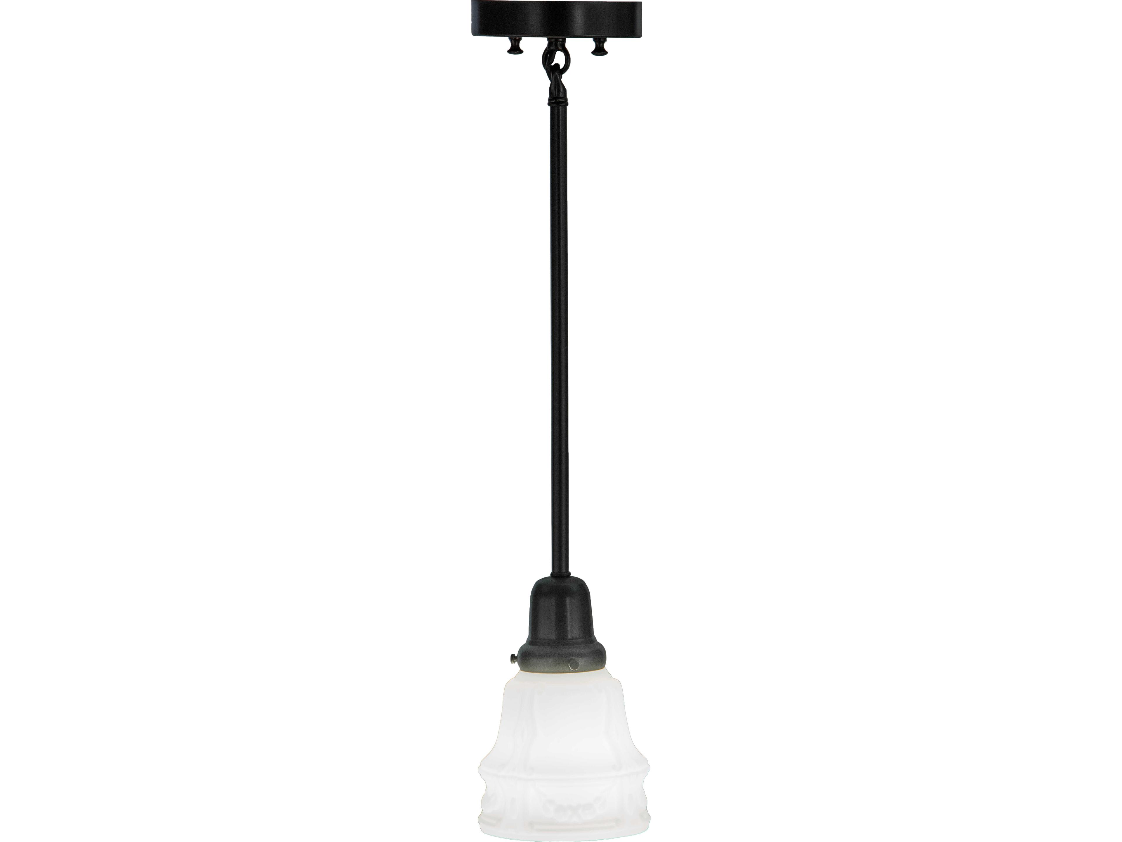 Meyda Revival 1-Light Black Mini Pendant