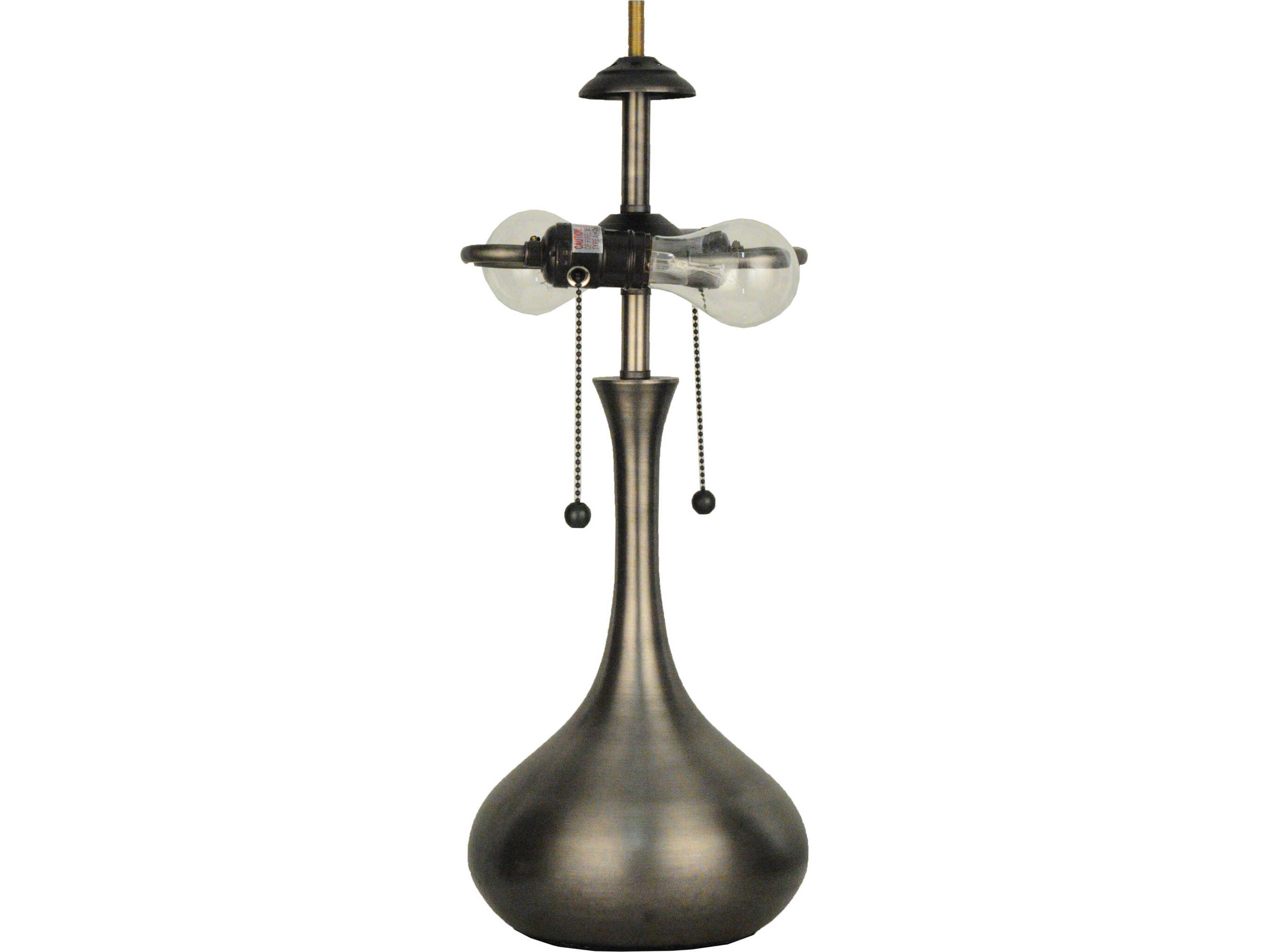 Teardrop Nickel 2-Light Table Lamp