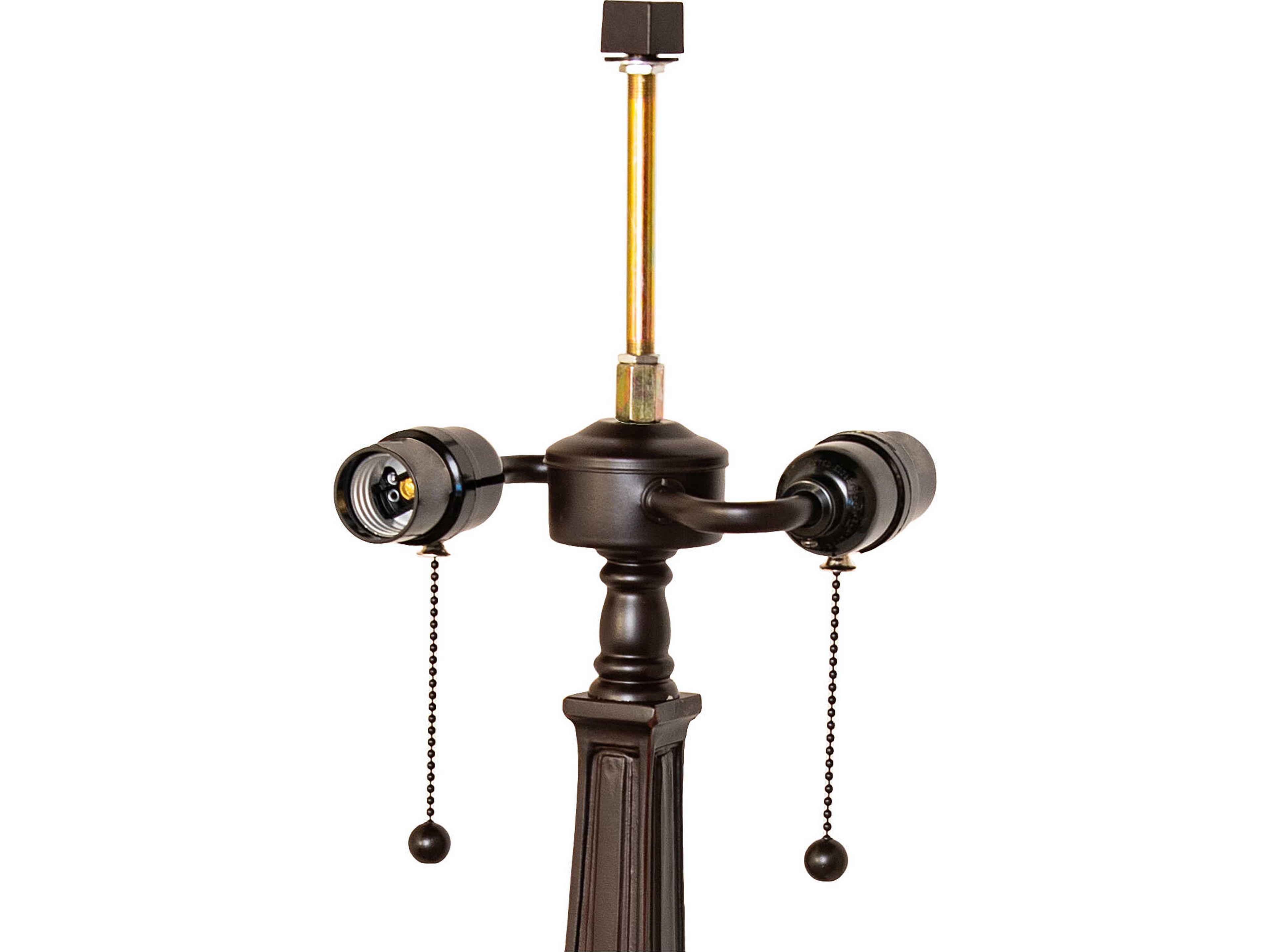 Meyda Deco Verdigris Mahogany Bronze 2-Light Table Lamp