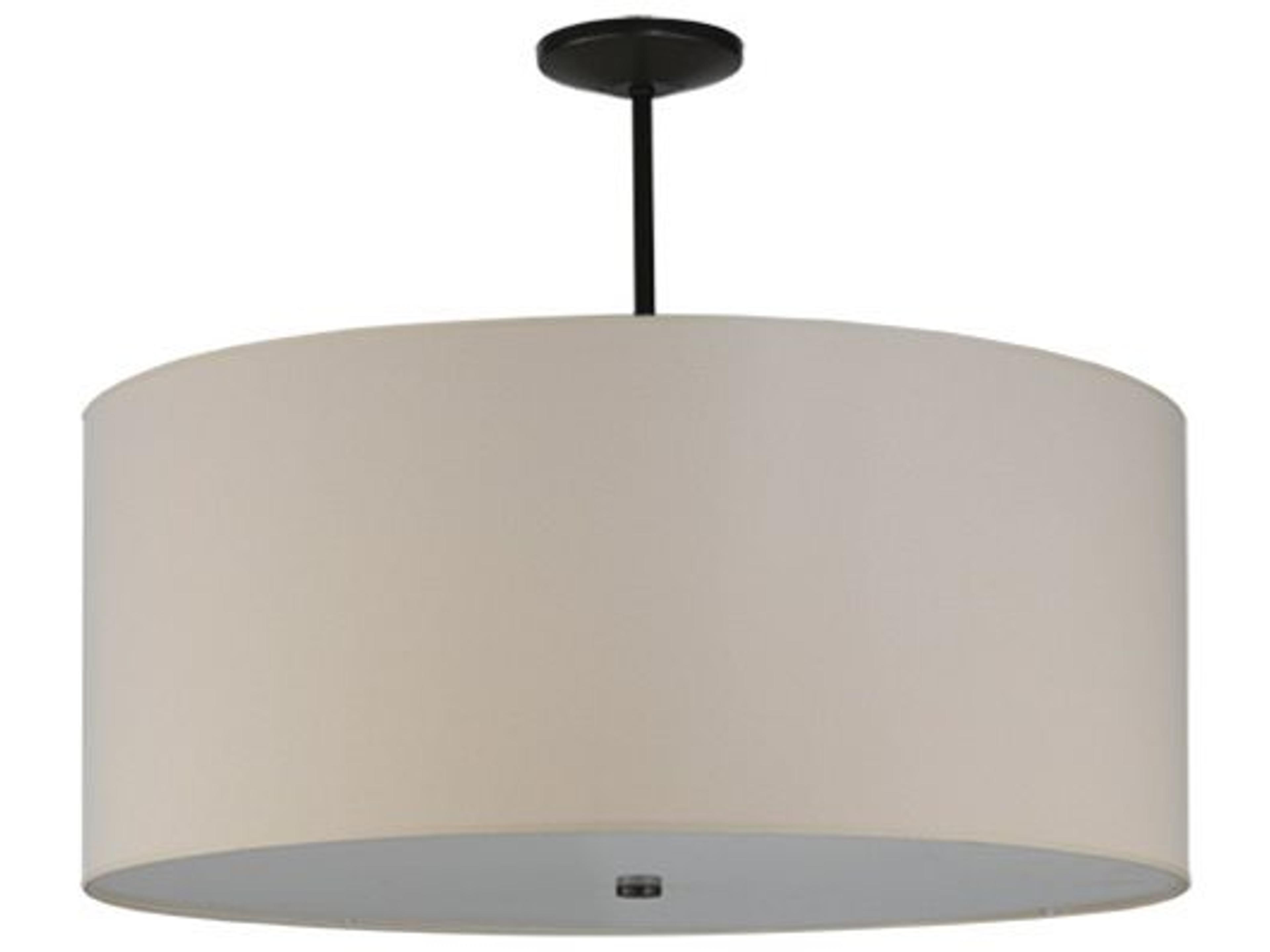 Meyda Cilindro 6-Light Bronze Glass Drum Pendant