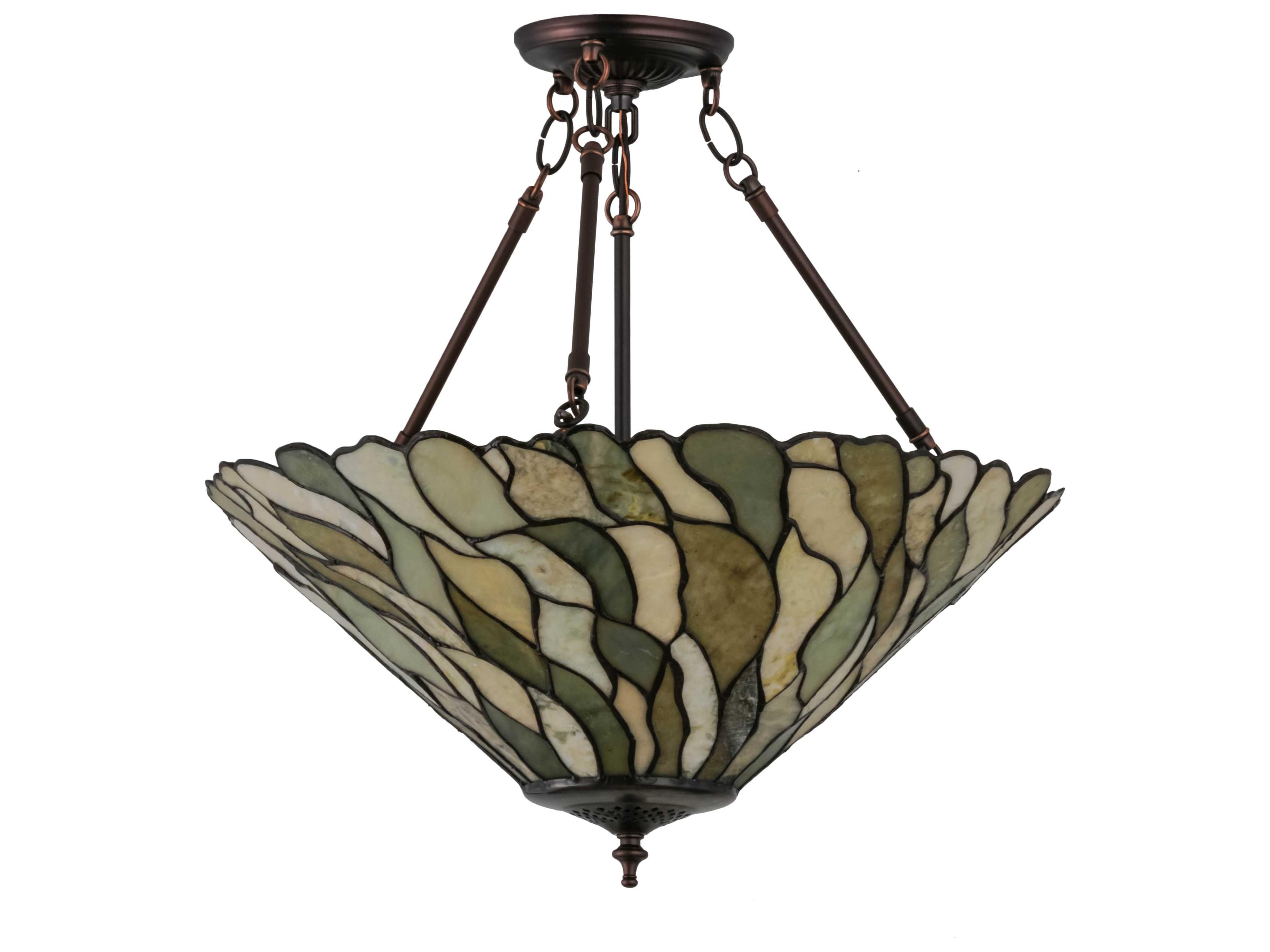 Meyda Willow 3-Light Yellow Pendant