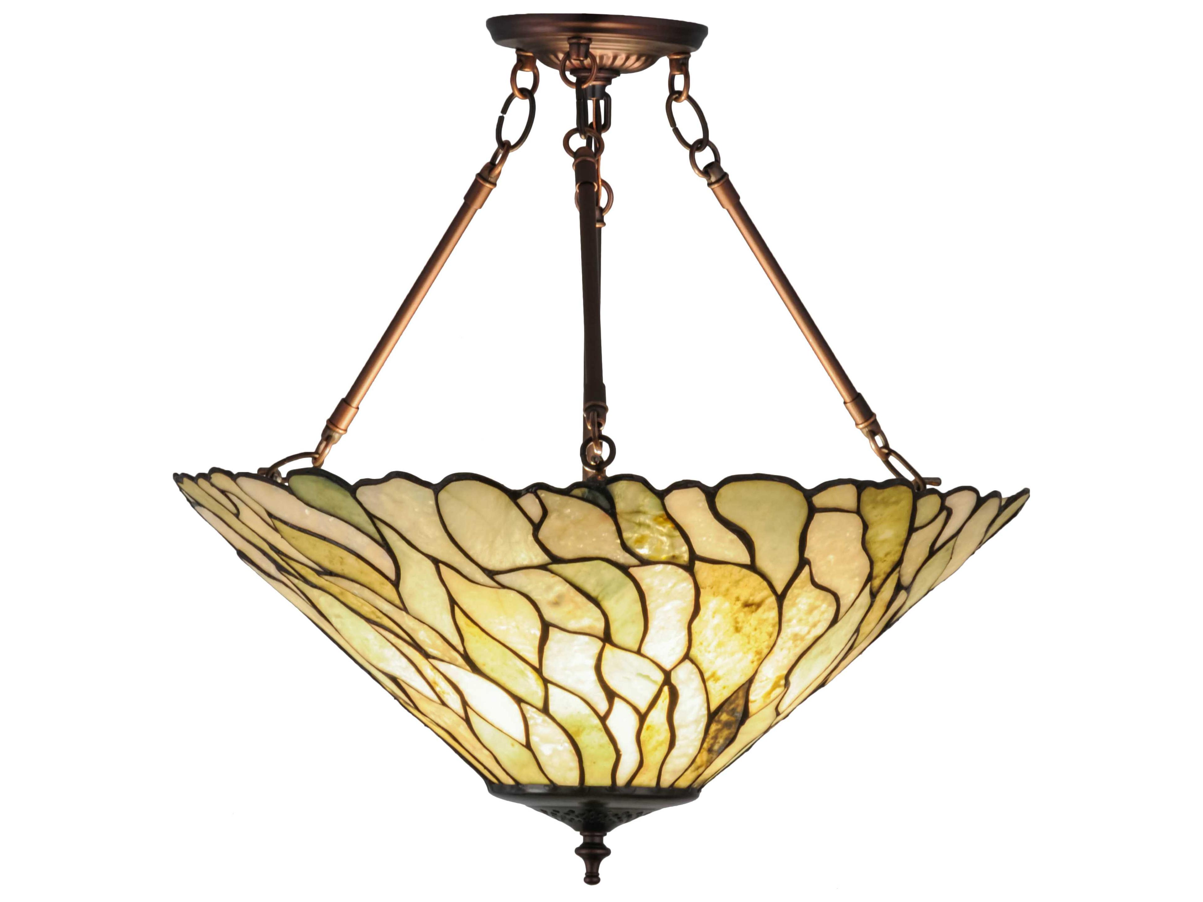 Meyda Willow 3-Light Yellow Pendant