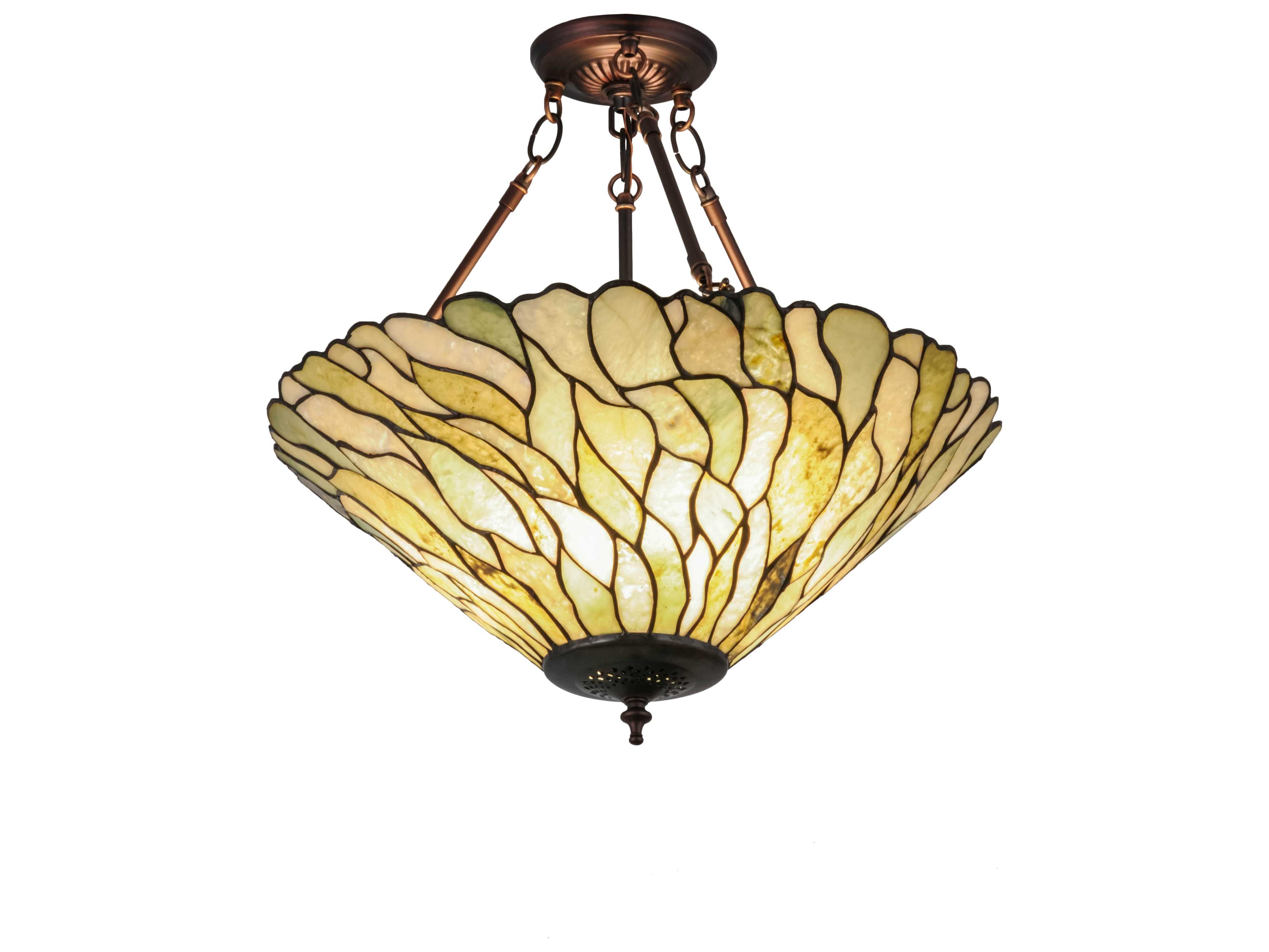Meyda Willow 3-Light Yellow Pendant