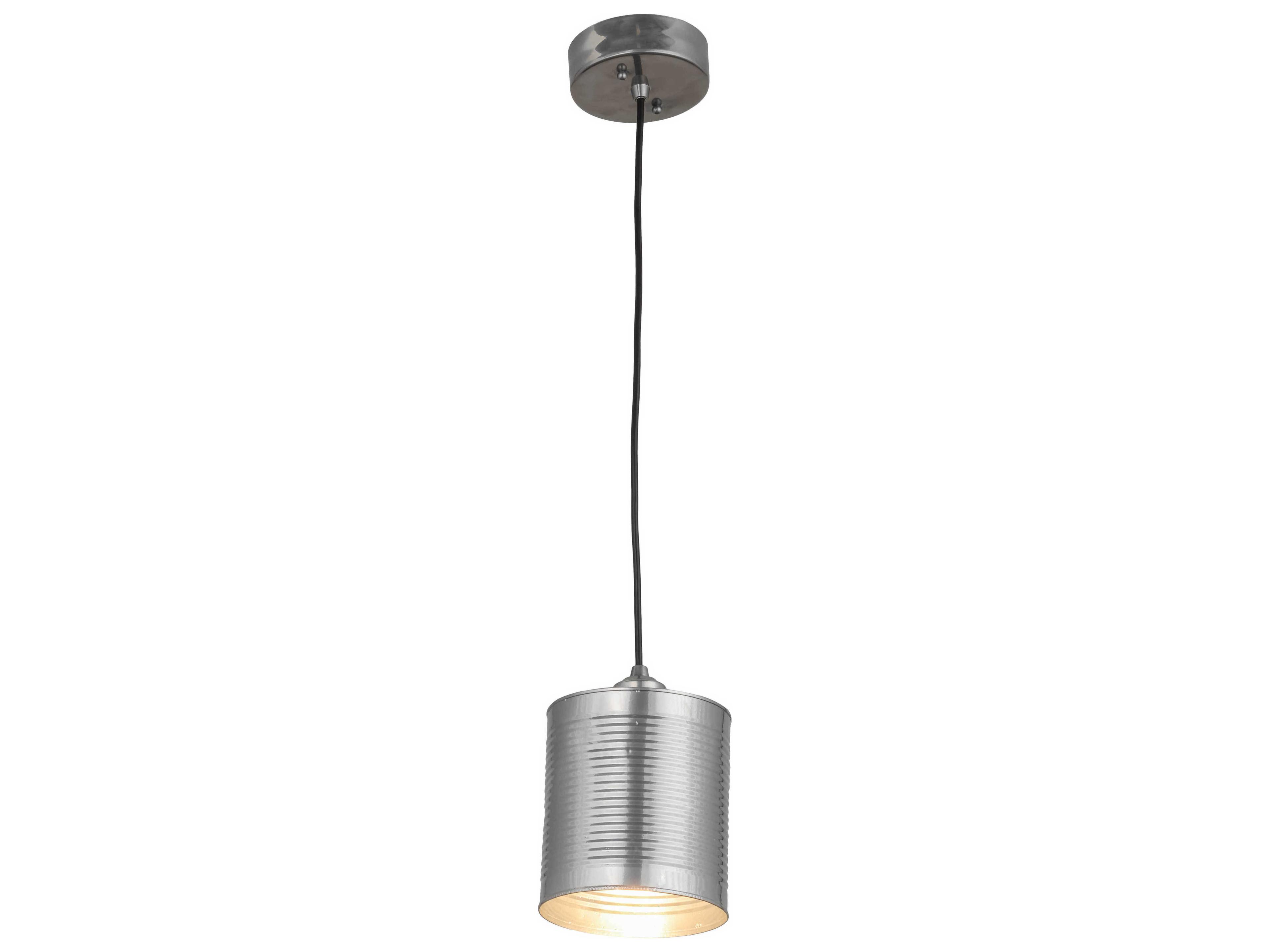 Meyda 1-Light Chrome Drum Mini Pendant