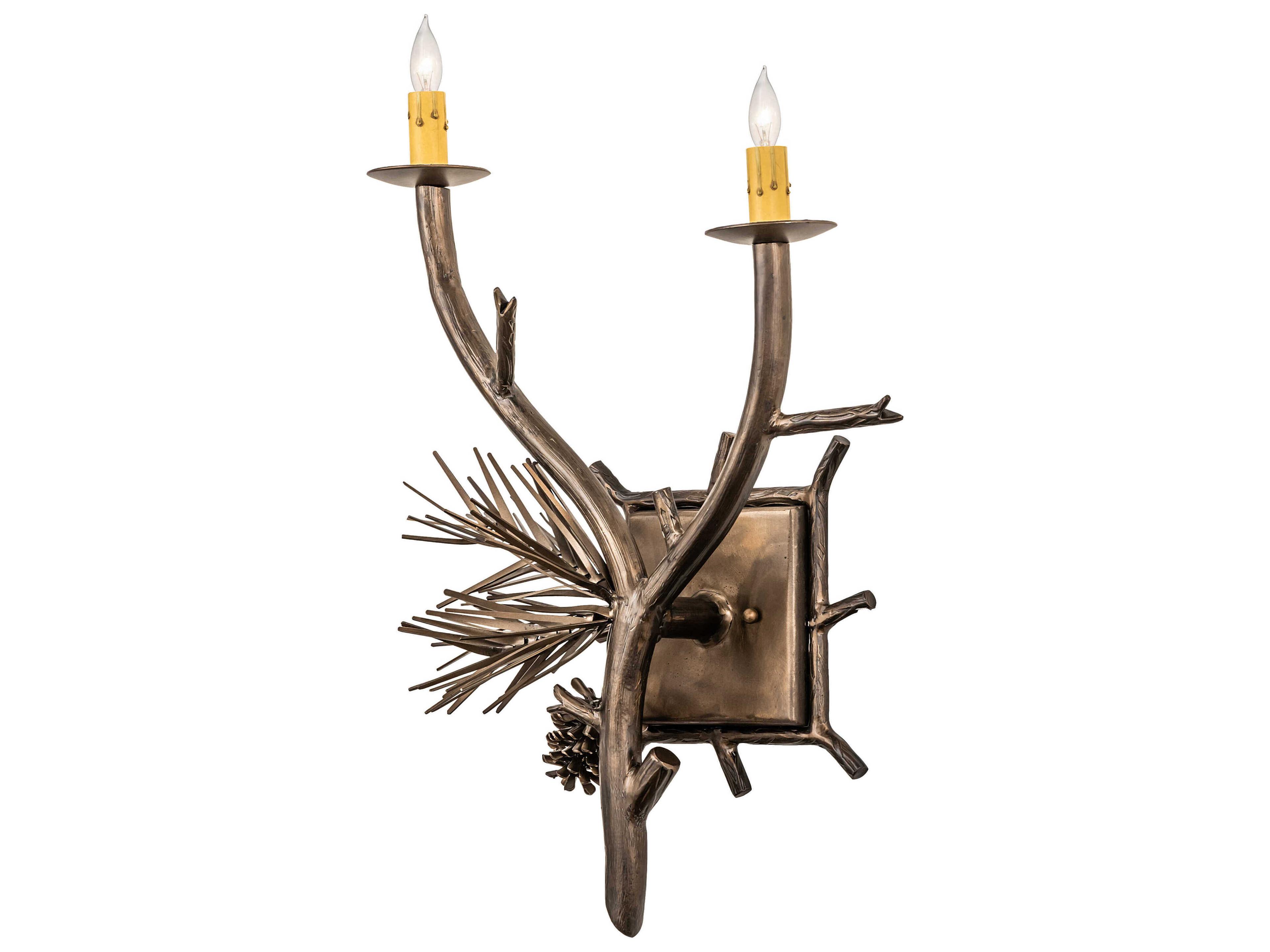 Lone Pine 2-Light Antique Copper Wall Sconce