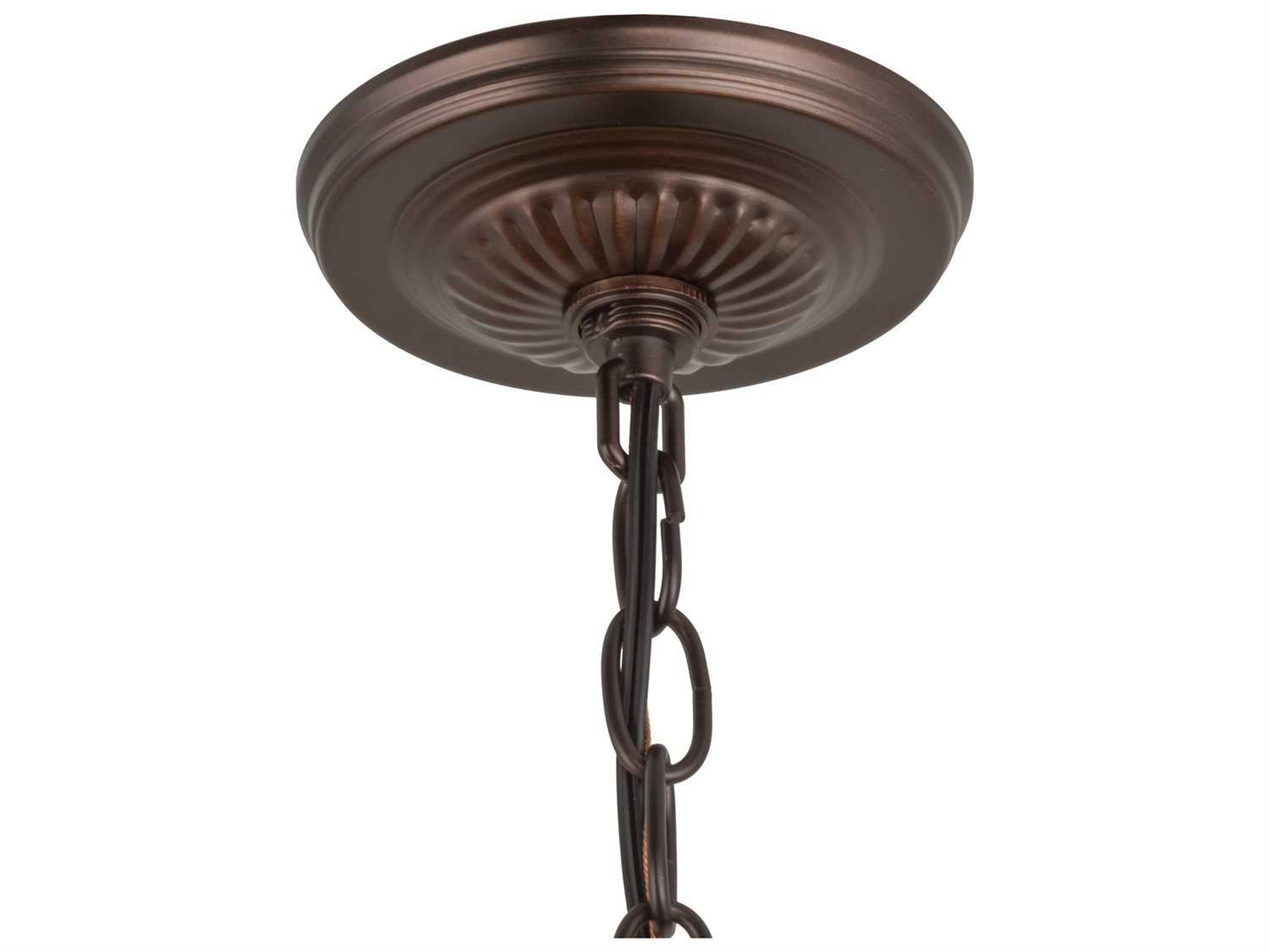 Meyda Pond Lily 7-Light Bronze Glass Chandelier