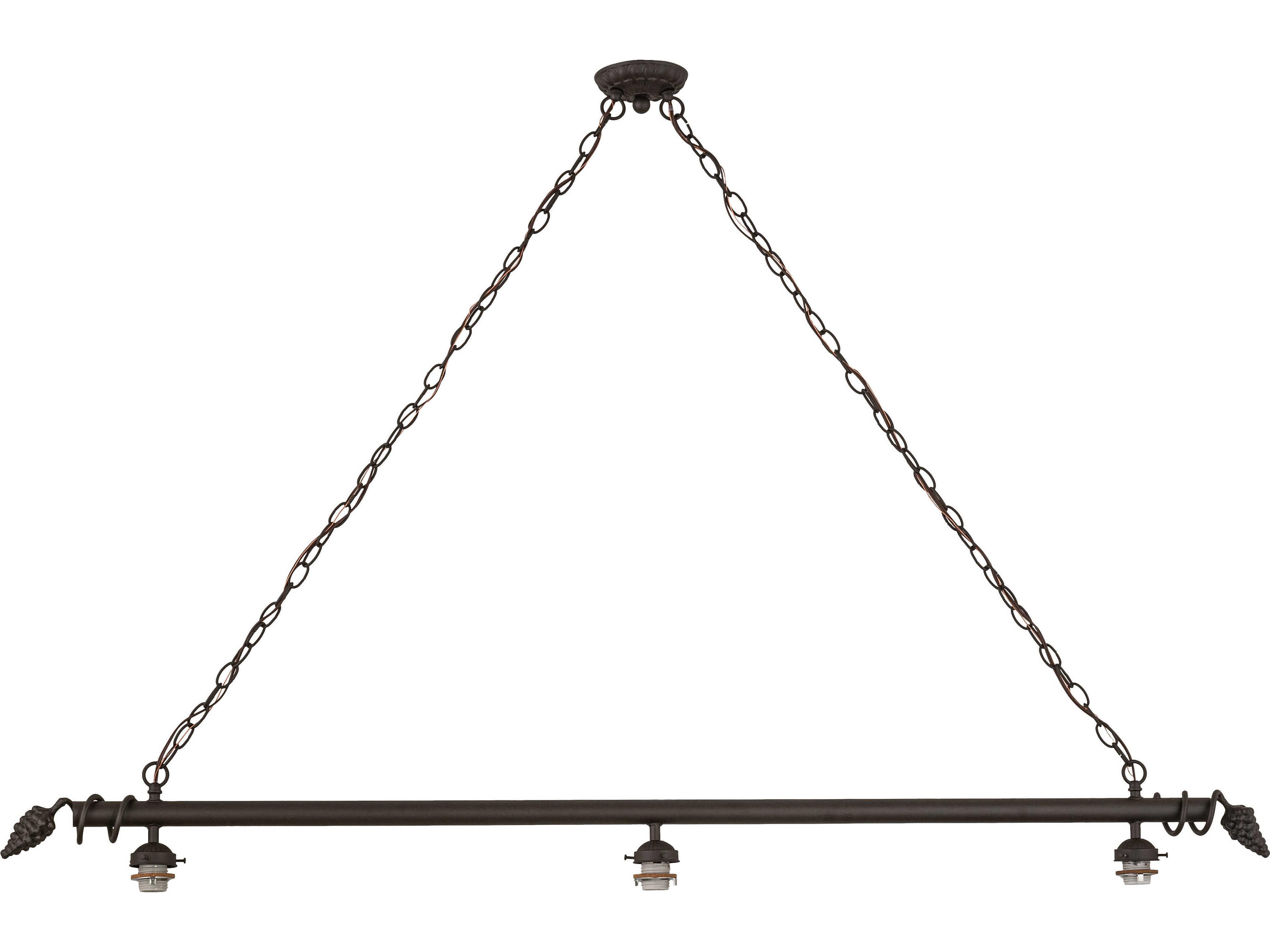 3-Light Oil Rubbed Bronze Island Pendant