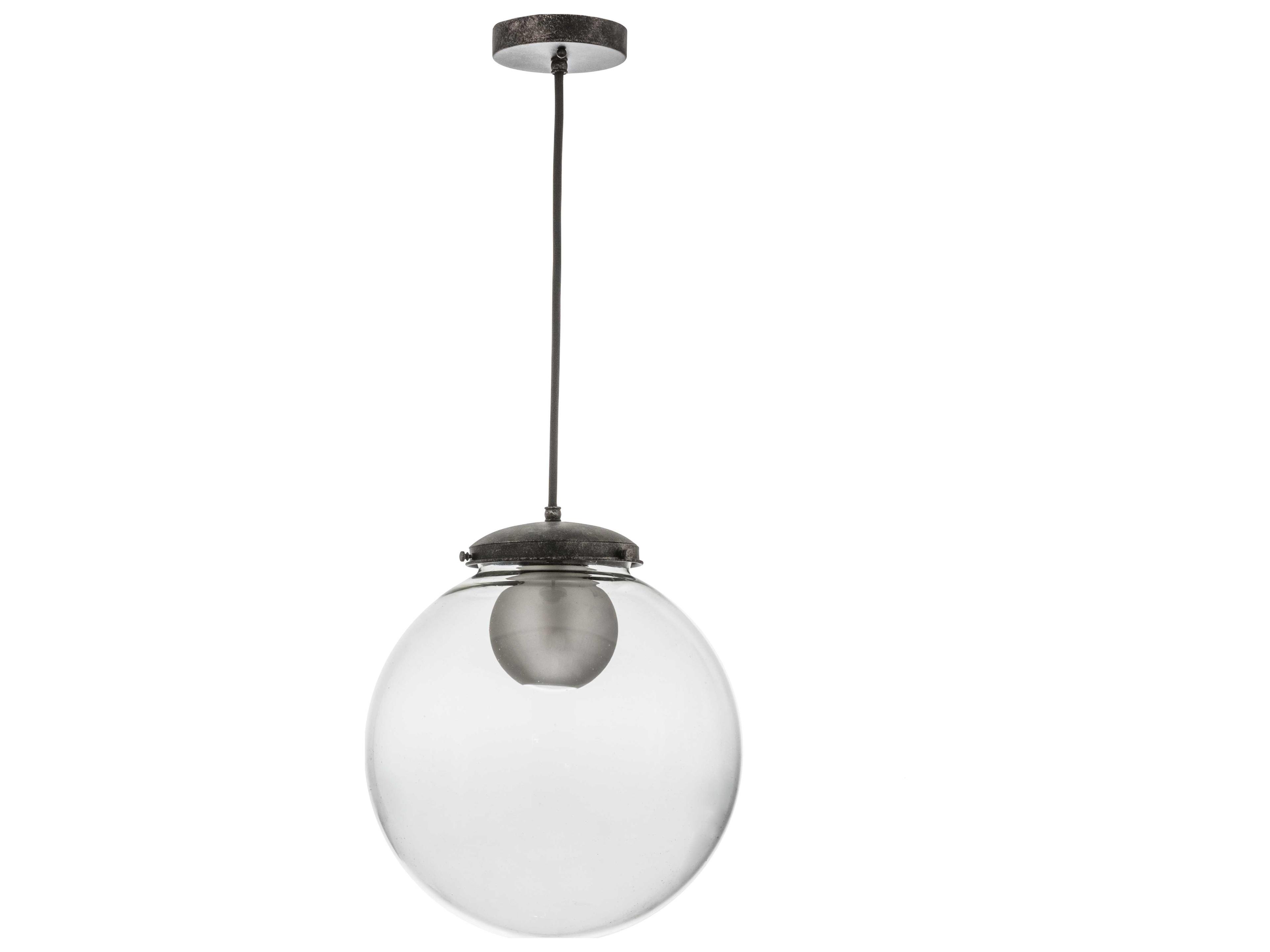 Meyda Bola 1-Light Gray Glass Globe Pendant