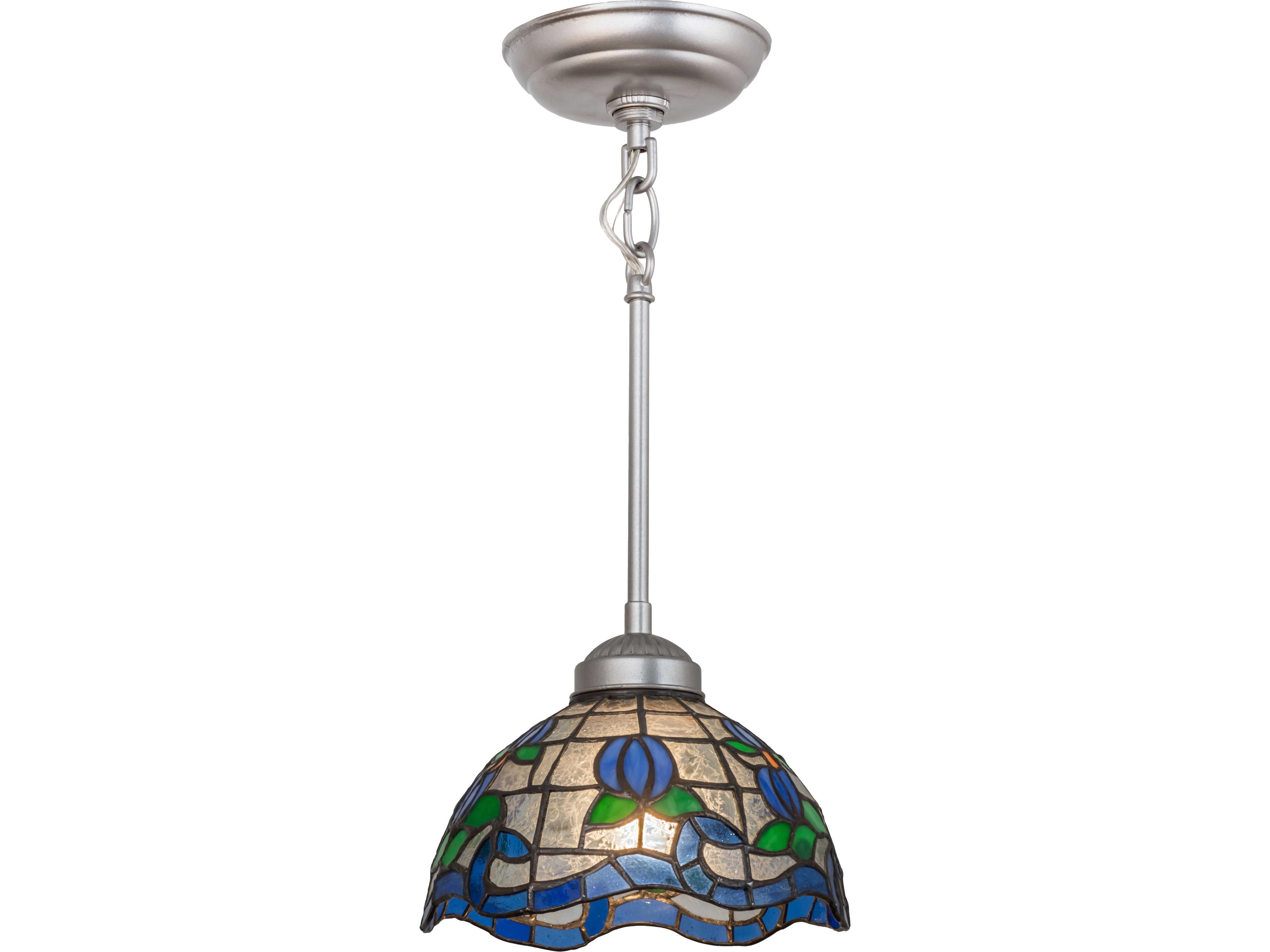 Roseborder 1-Light Blue Mini Pendant