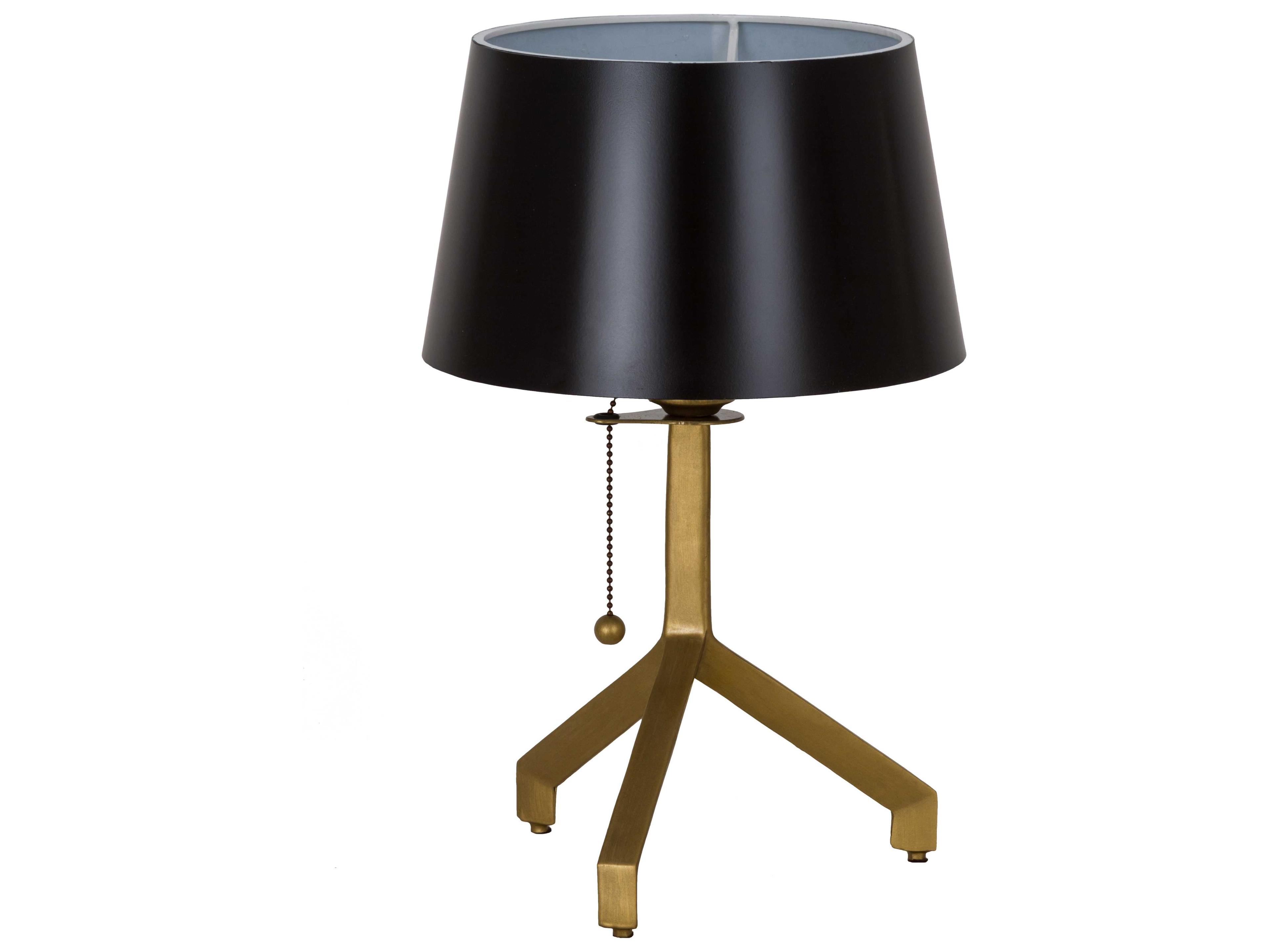 Meyda Lighting Cilindro Sofisticato Antique Brass black Satin Table Lamp