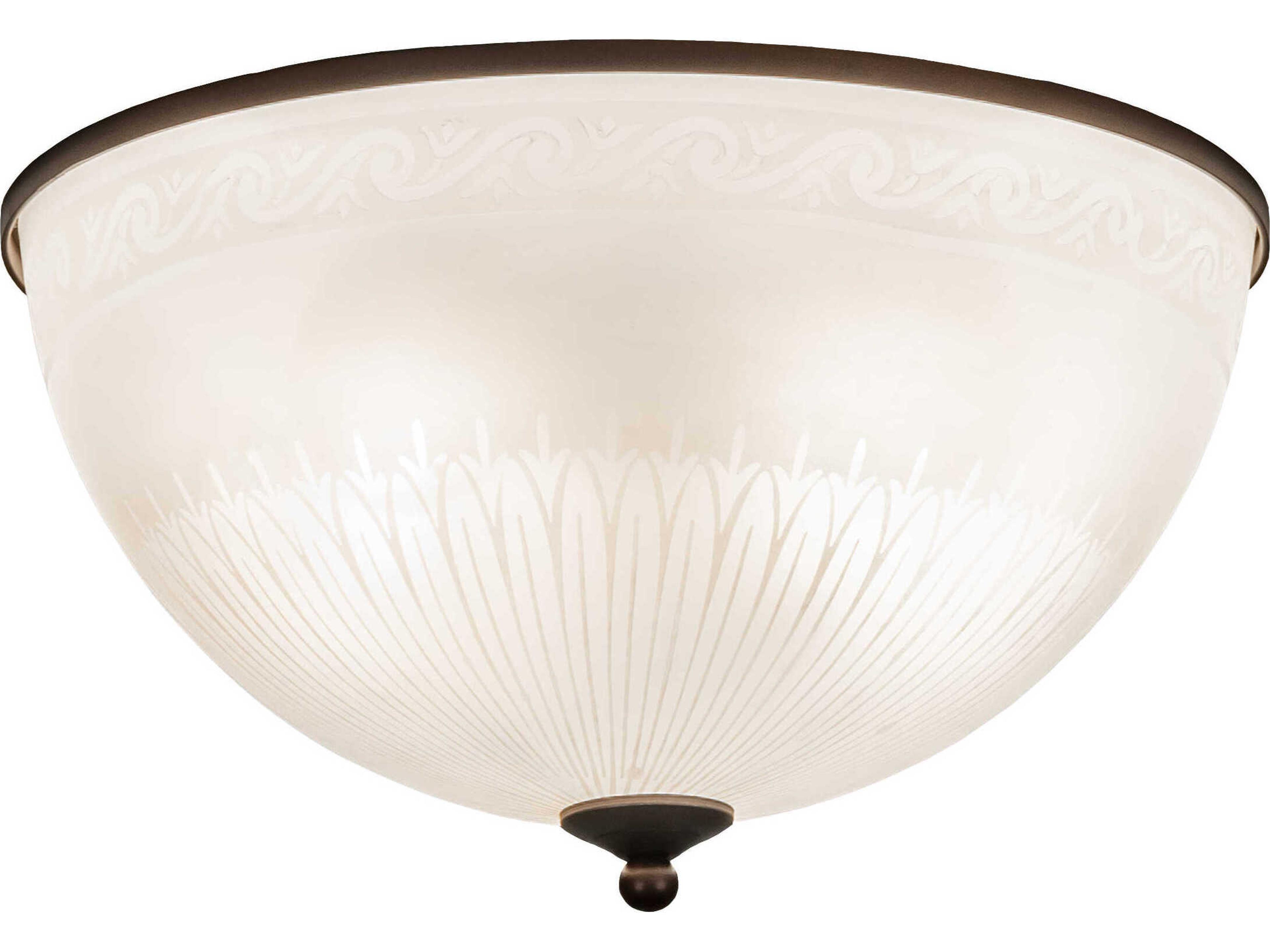 Ovum Aquinum 4-Light Mahogany Bronze Glass Bowl Flush Mount