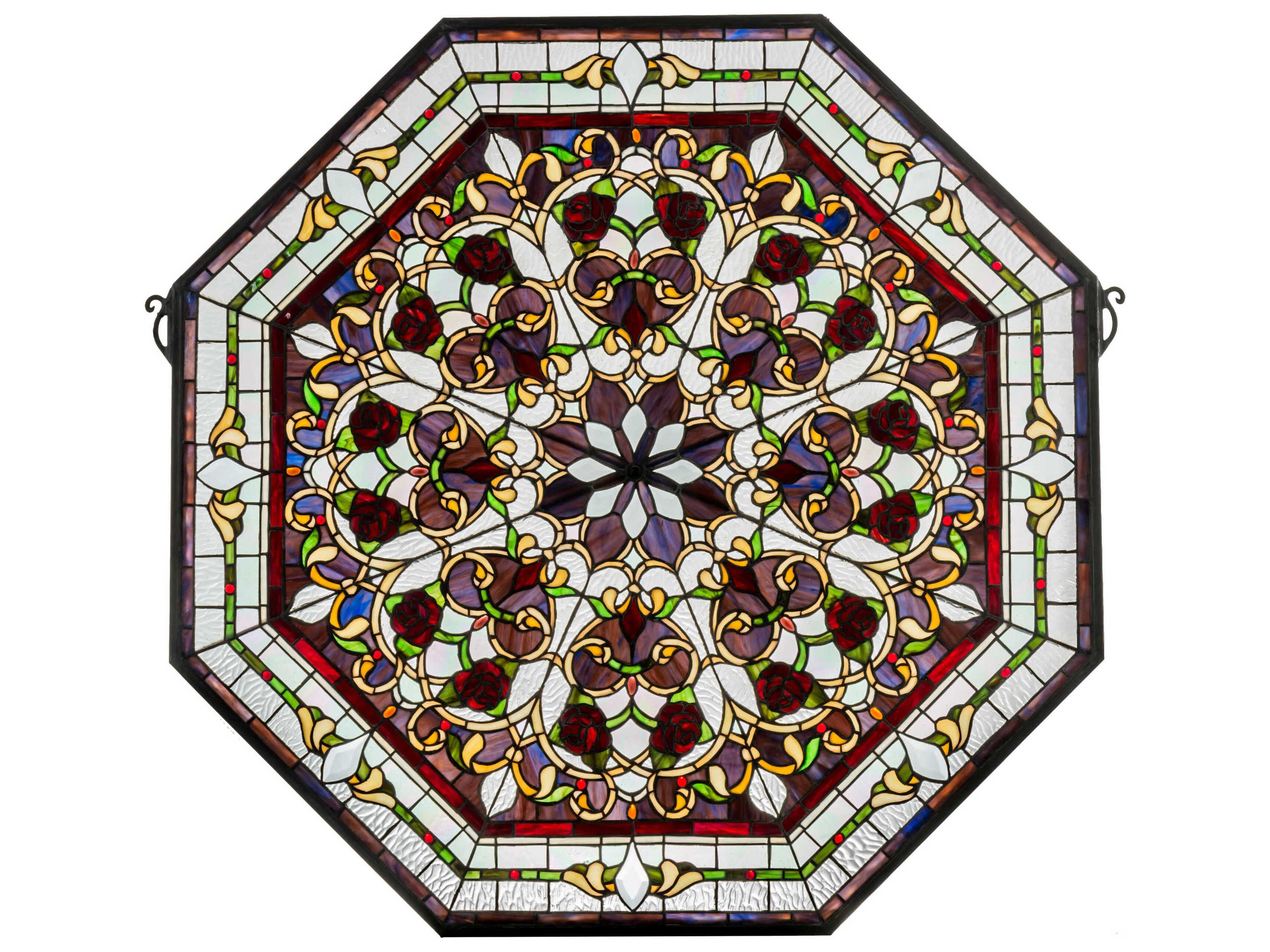 Floral LED Backlit Stained Glass Window