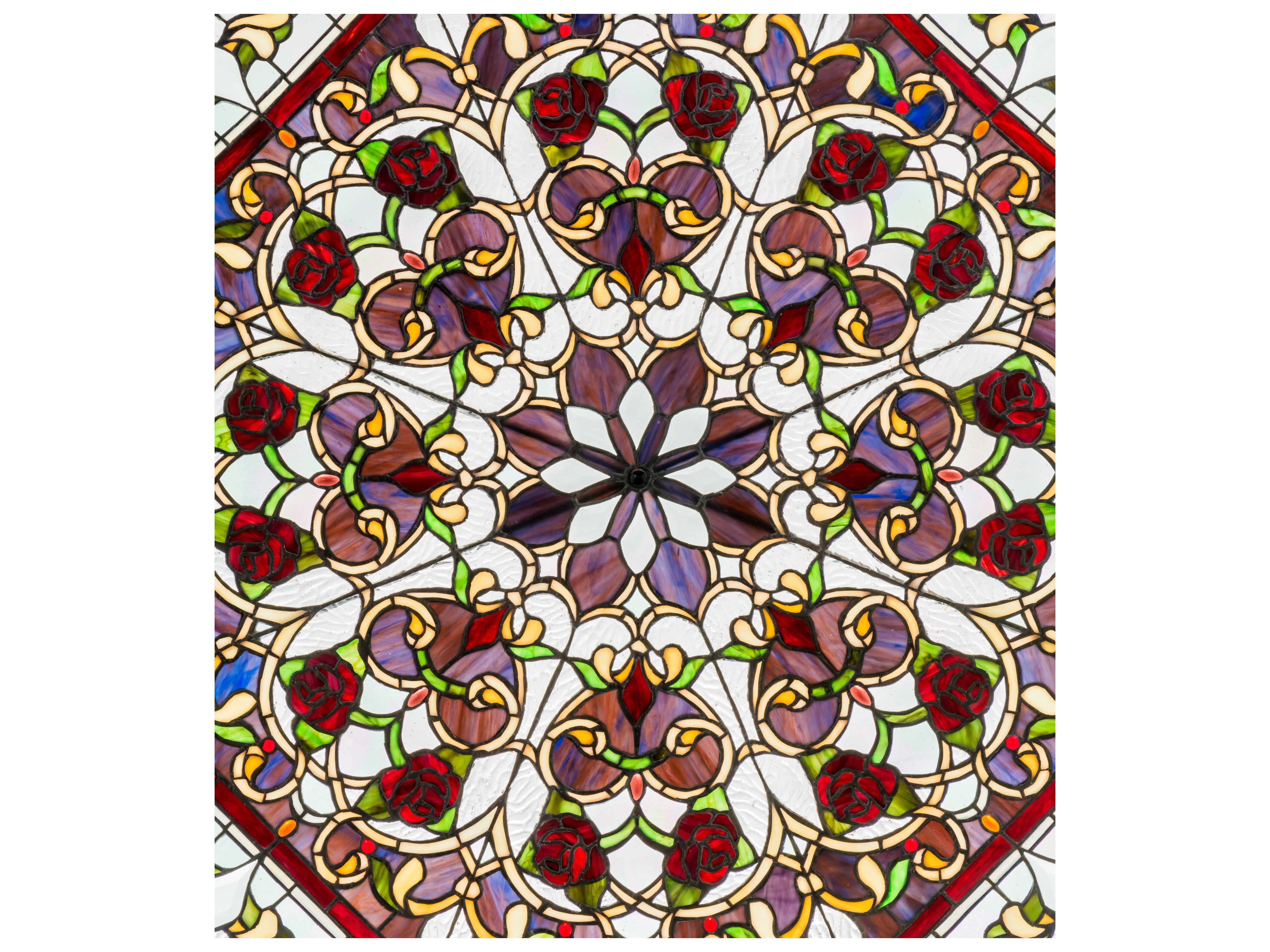 Meyda Floral LED Backlit Stained Glass Window