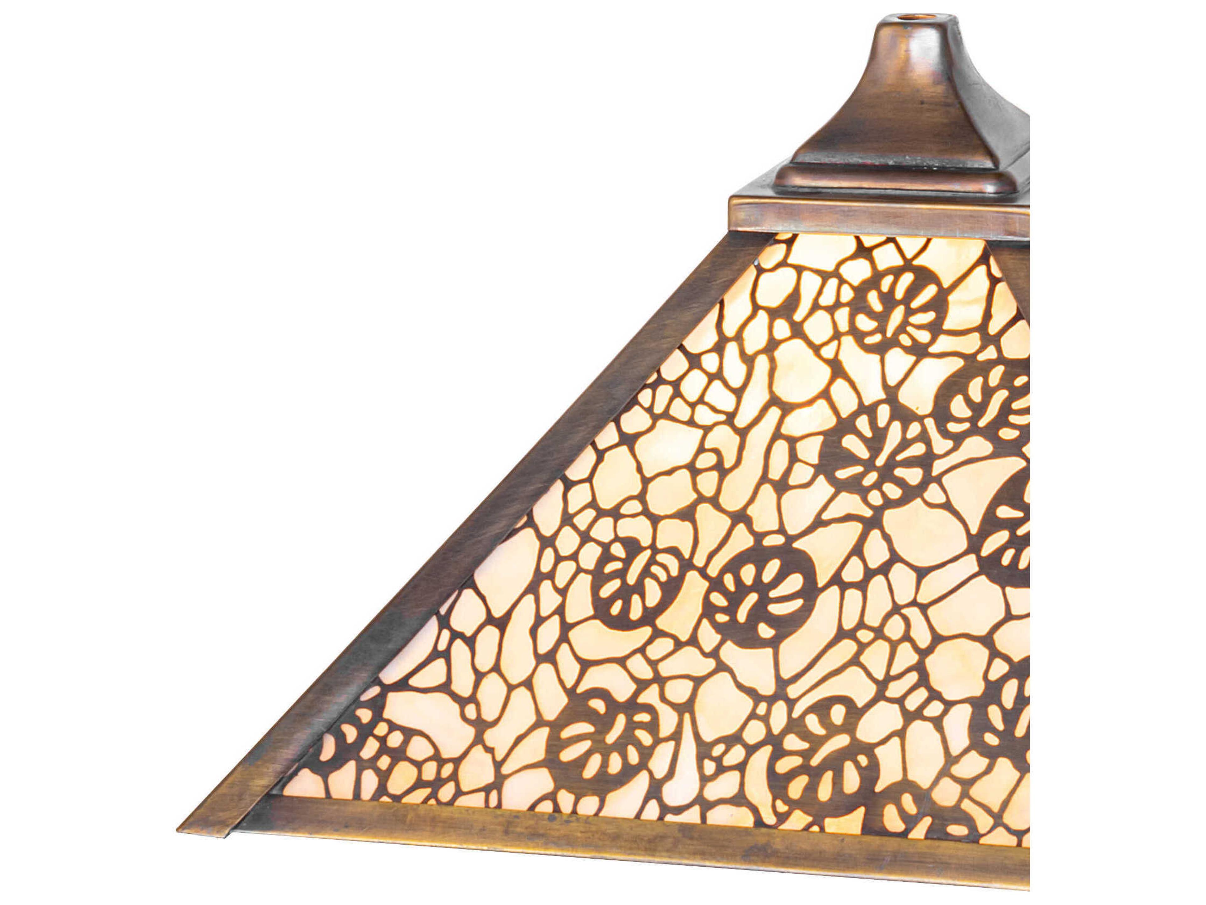 Meyda Lotus Leaf Antique Copper Beige Shade