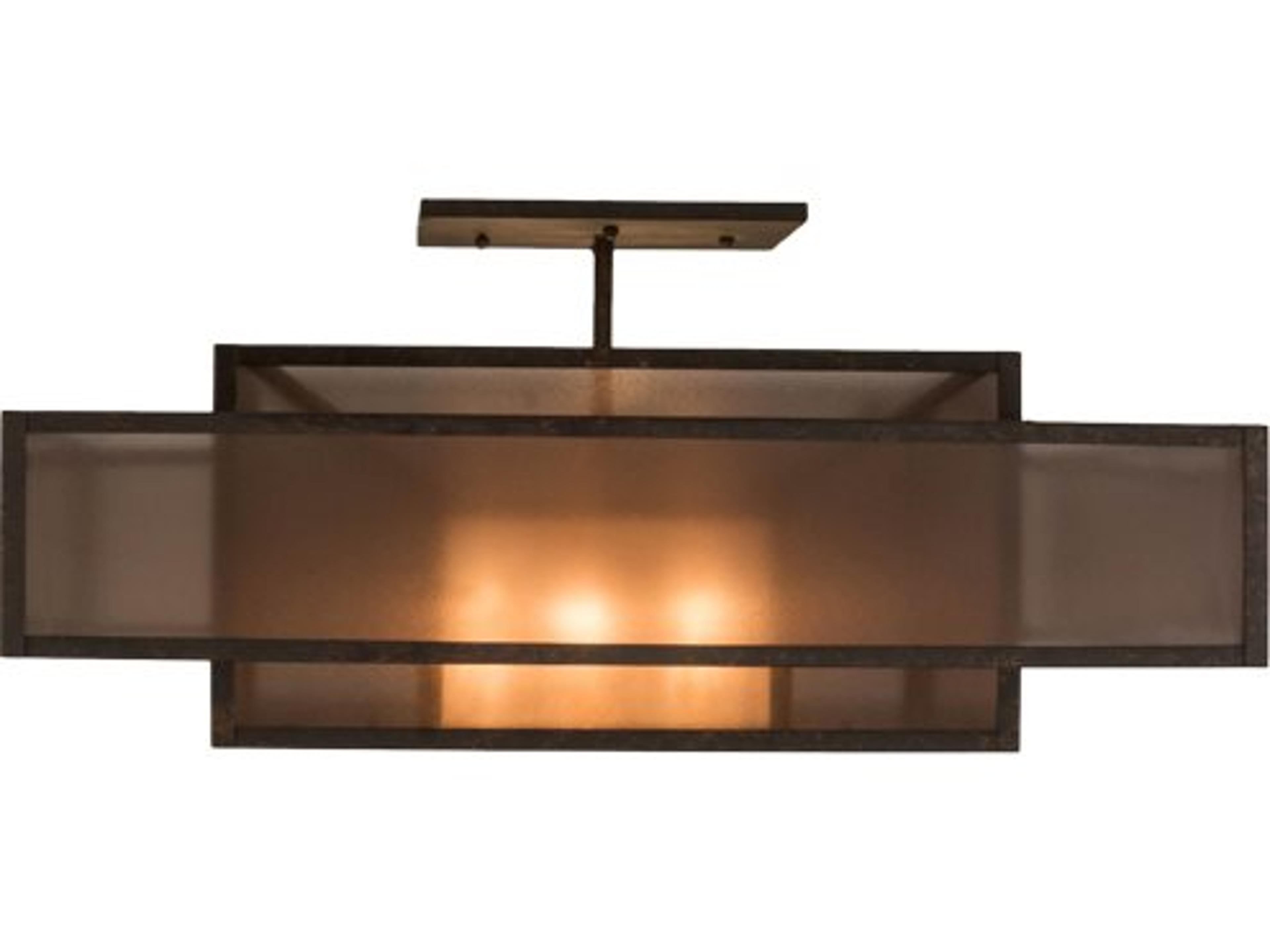 Meyda 4-Light Brown Semi Flush Mount