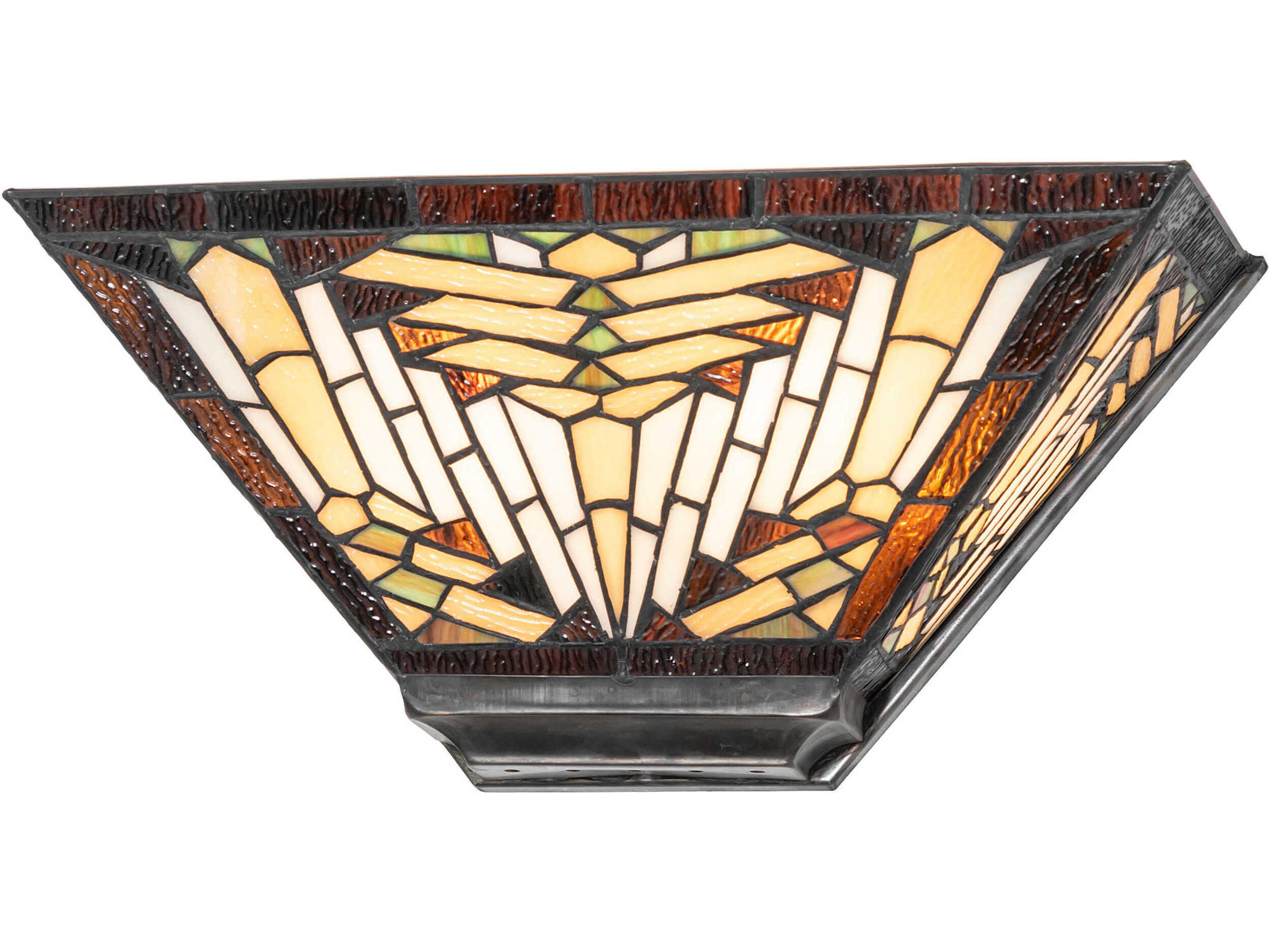 Nuevo Mission 2-Light Burnished Steel Brown Wall Sconce