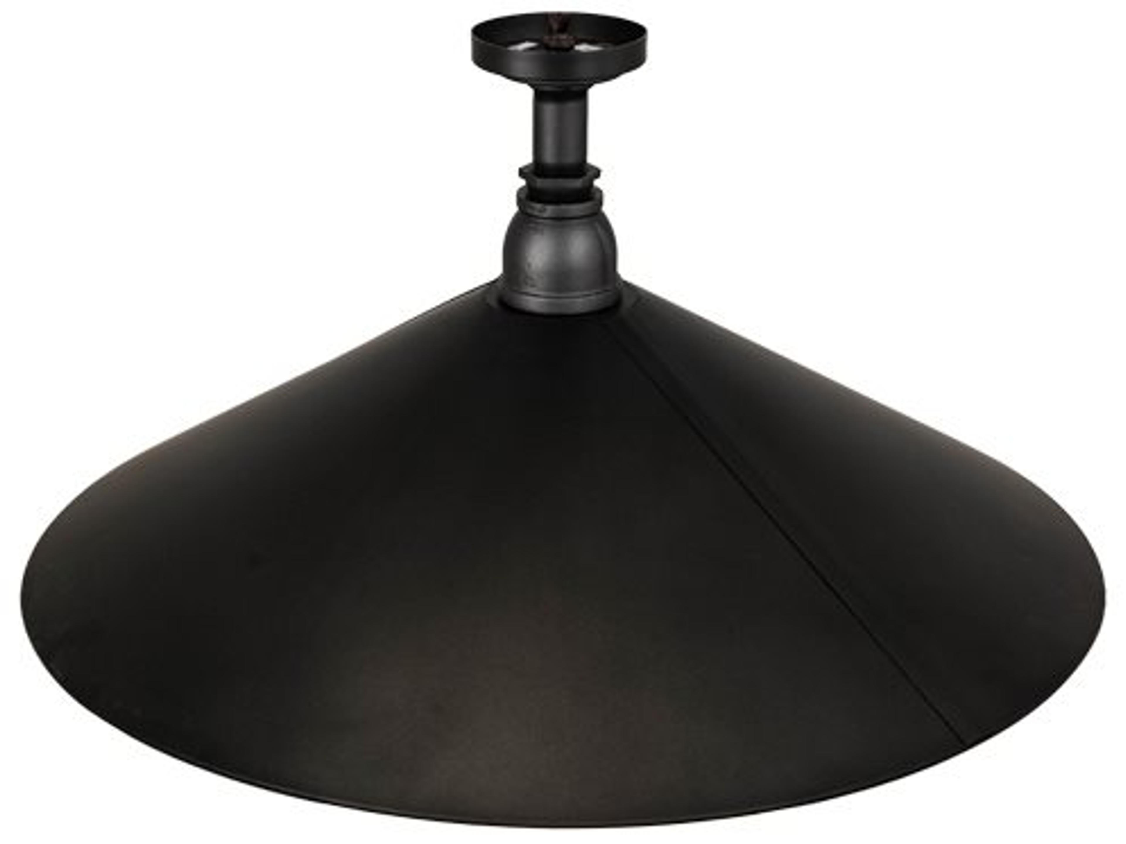 Meyda 1-Light Black Glass Semi Flush Mount