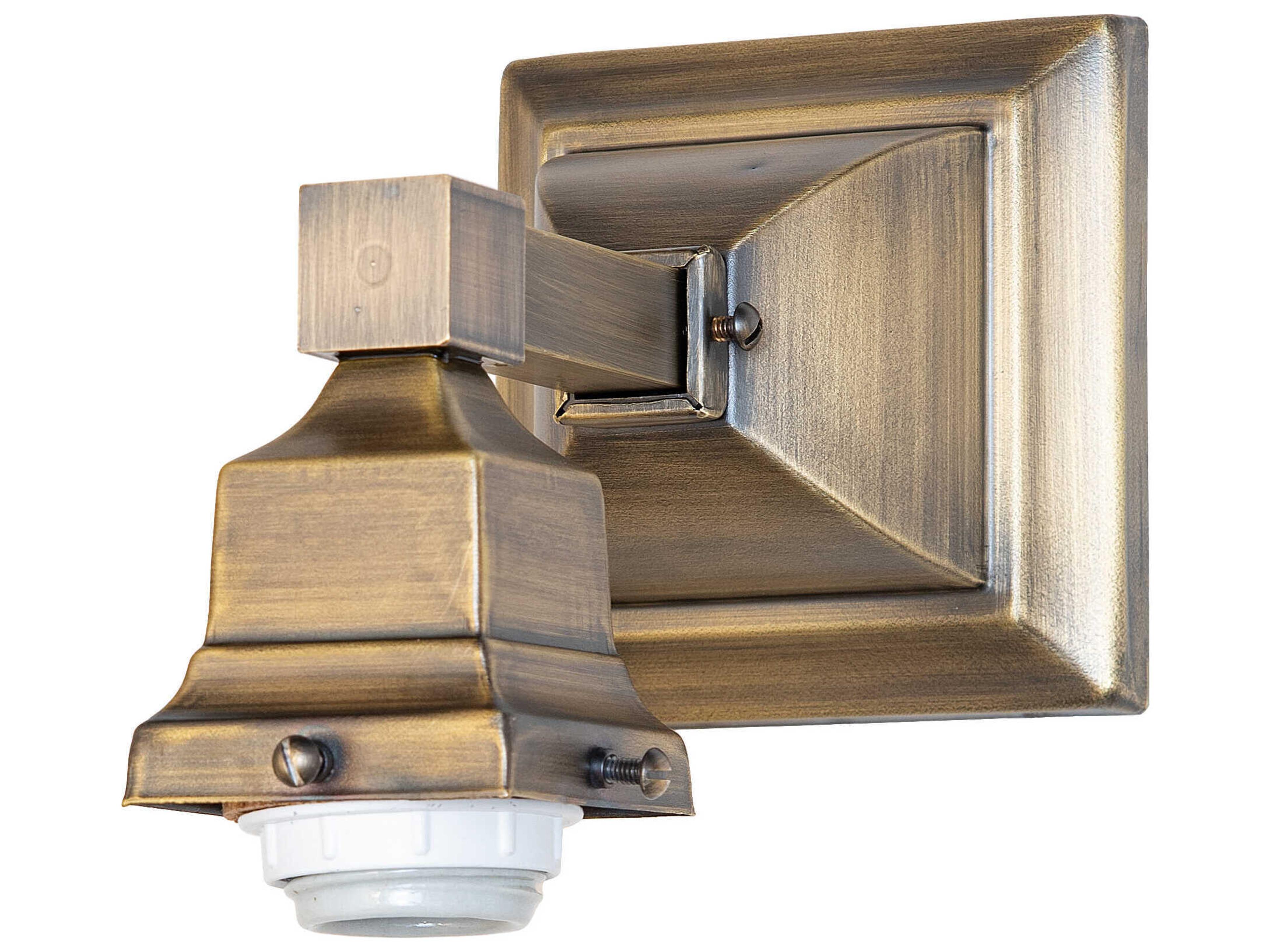 Mission 1-Light Antique Brass Wall Sconce