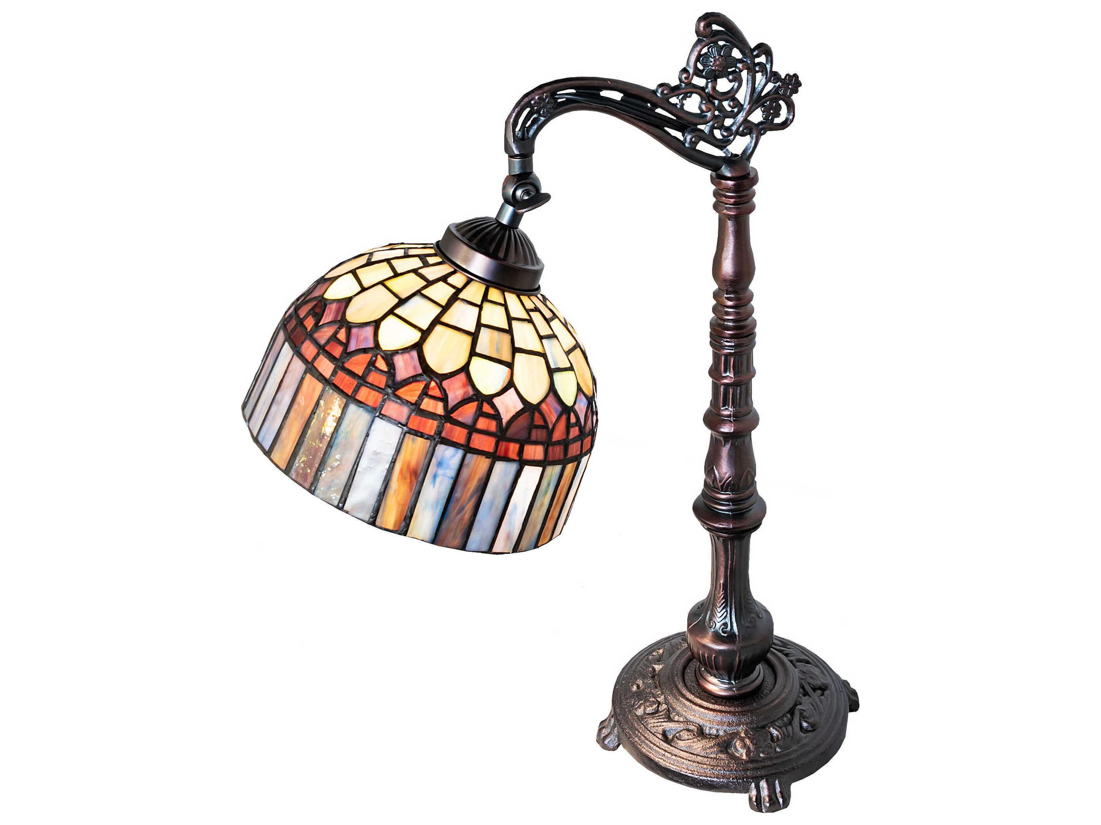 Meyda Tiffany Candice Mahogany Bronze Desk Lamp