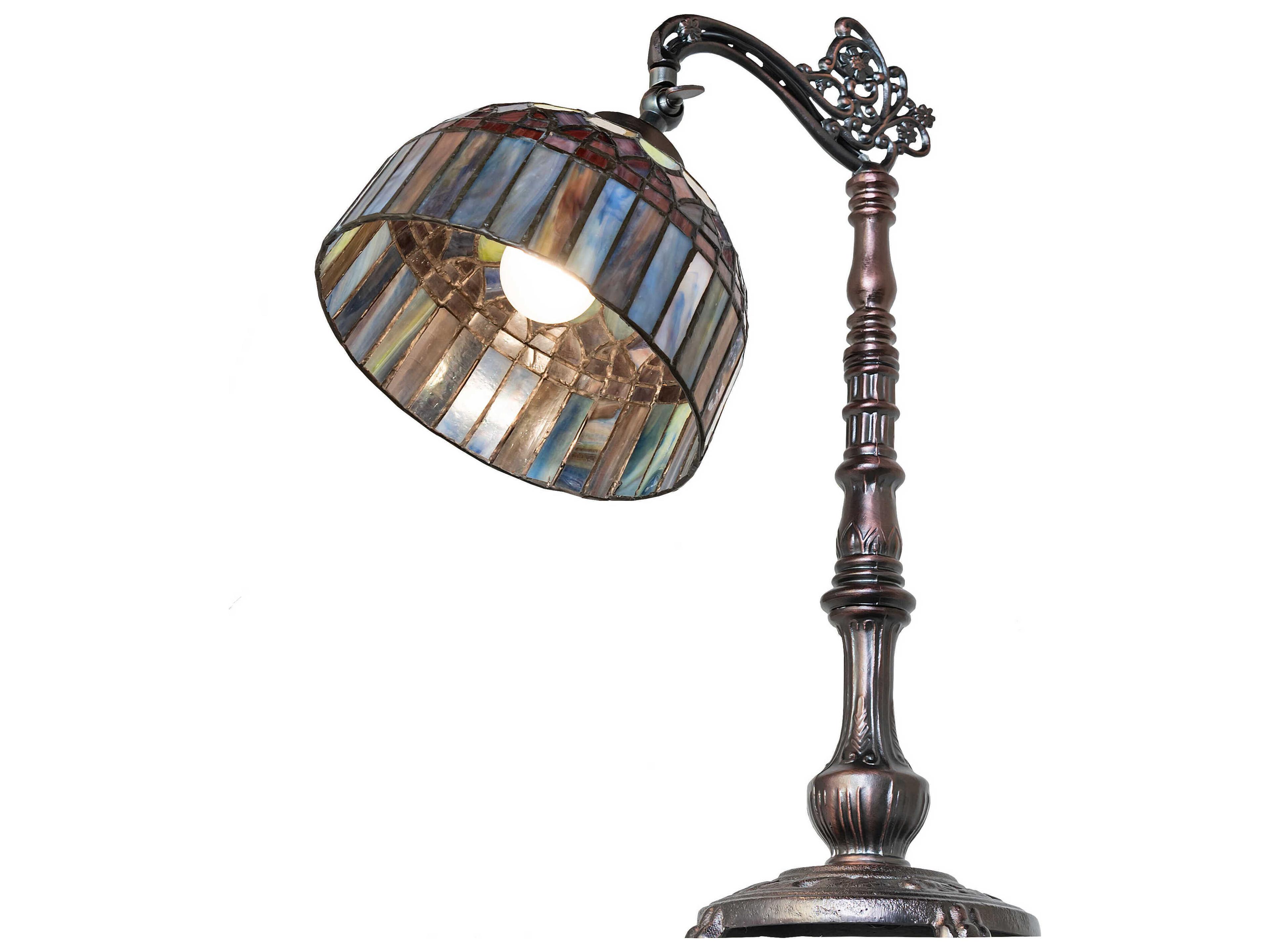 Meyda Tiffany Candice Mahogany Bronze Desk Lamp