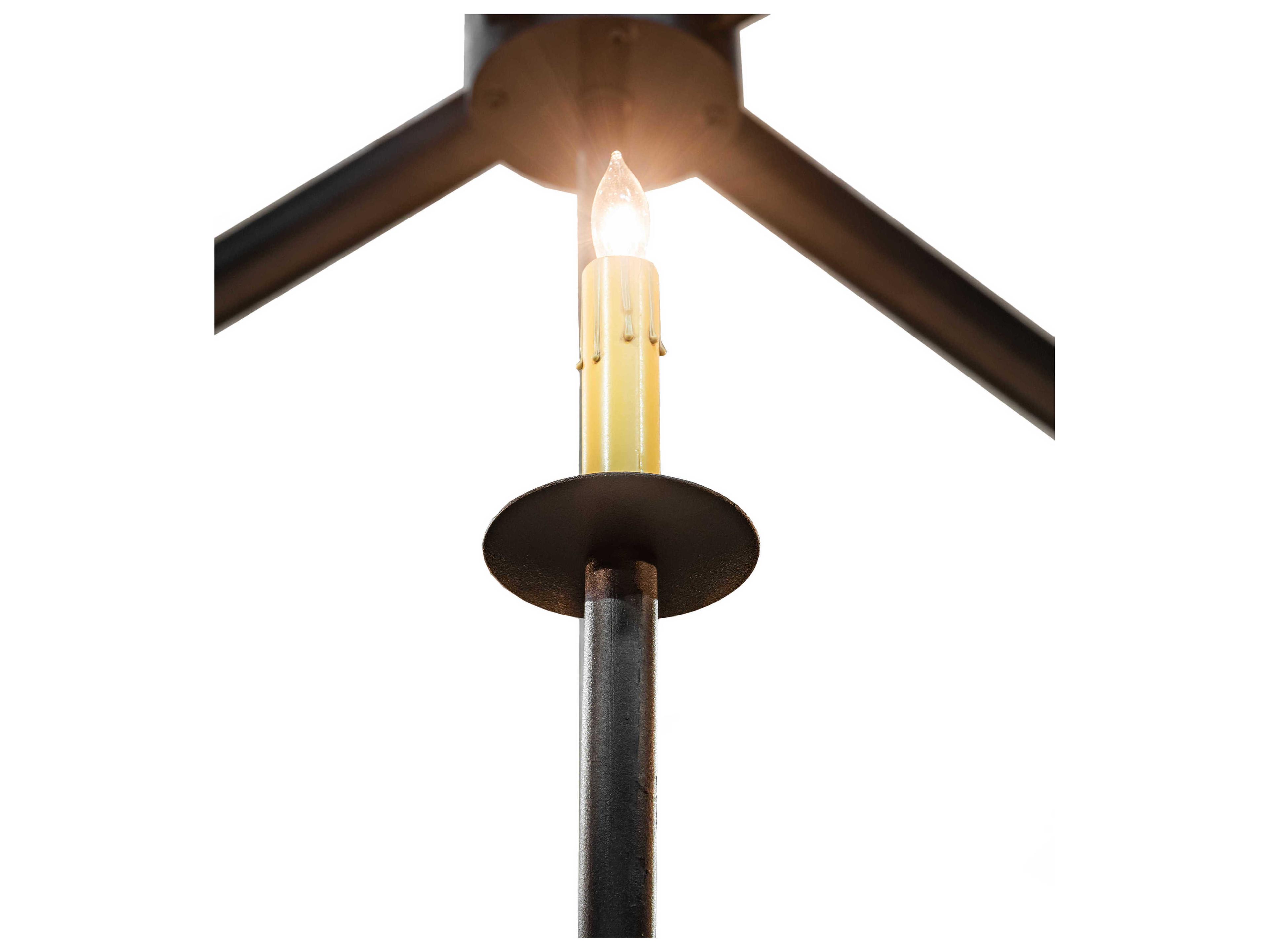 Meyda Aldari 16-Light6-Light Black Grey LED Candelabra Geometric Chandelier