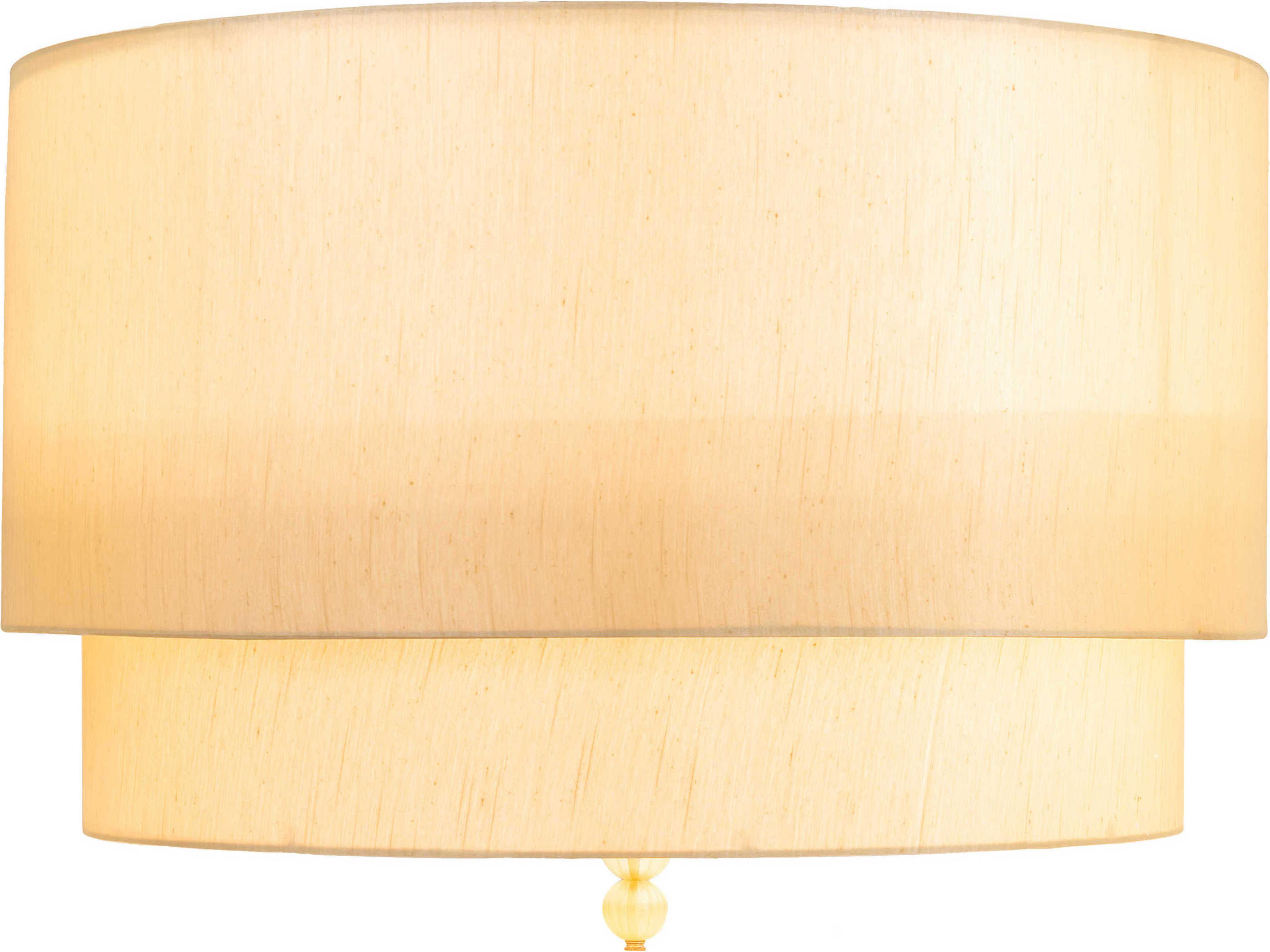 Meyda Cilindro 10-Light Brass Tint Gold Glass LED Drum Flush Mount